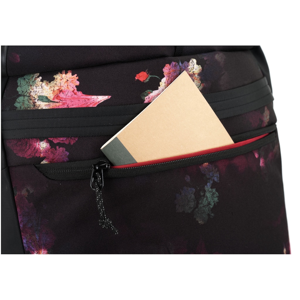Marken Nitro NITRO Freizeitrucksack »Fuse, Black Rose«, mit Laptopfach schwarz-rosa