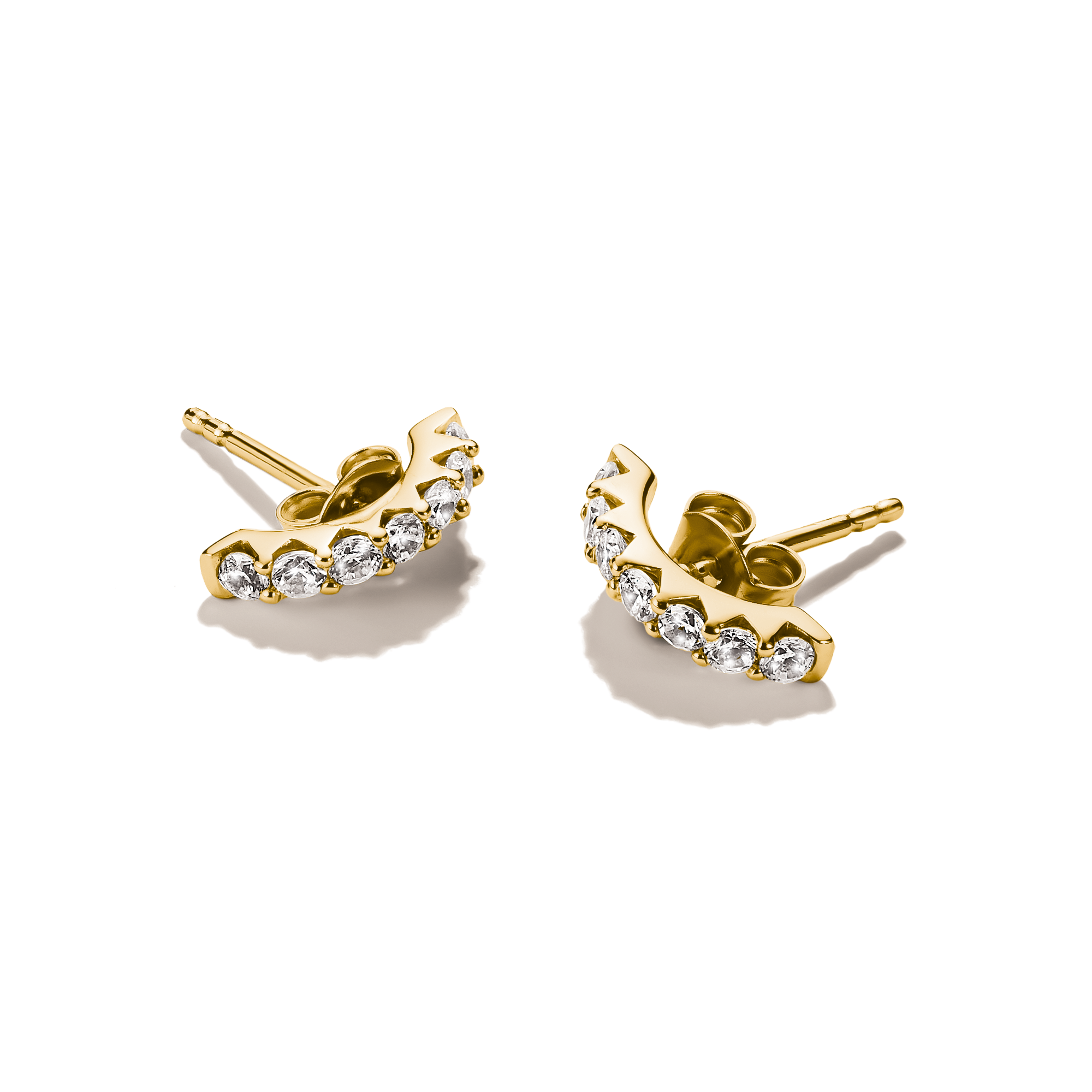 THOMAS SABO Paar Ohrstecker »gebogen mit Zirkonia« mit Zirkonia (synth.)