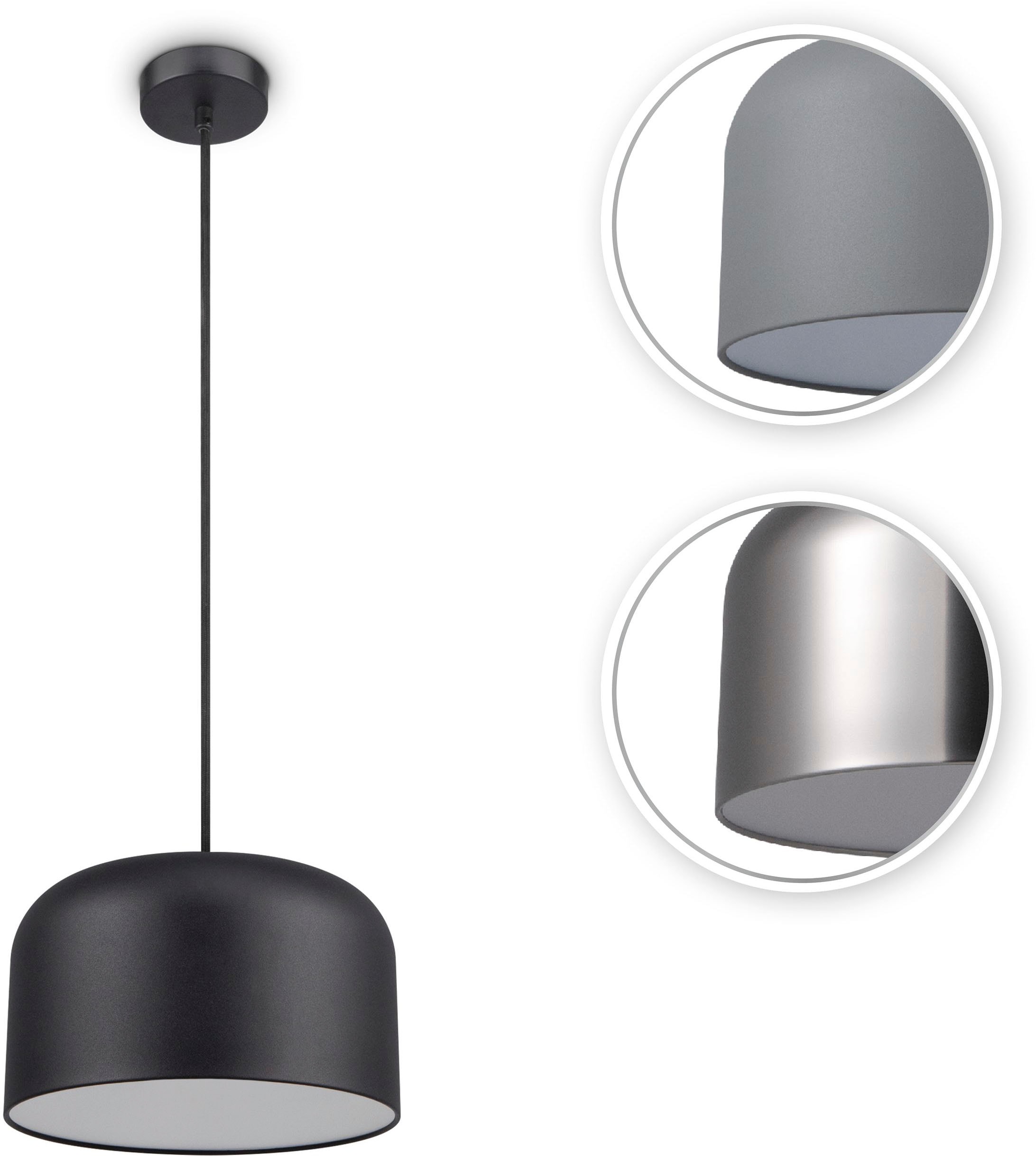 Paco Home Pendelleuchte »BOWL«, 1 flammig, Leuchtmittel E27 | ohne Leuchtmittel