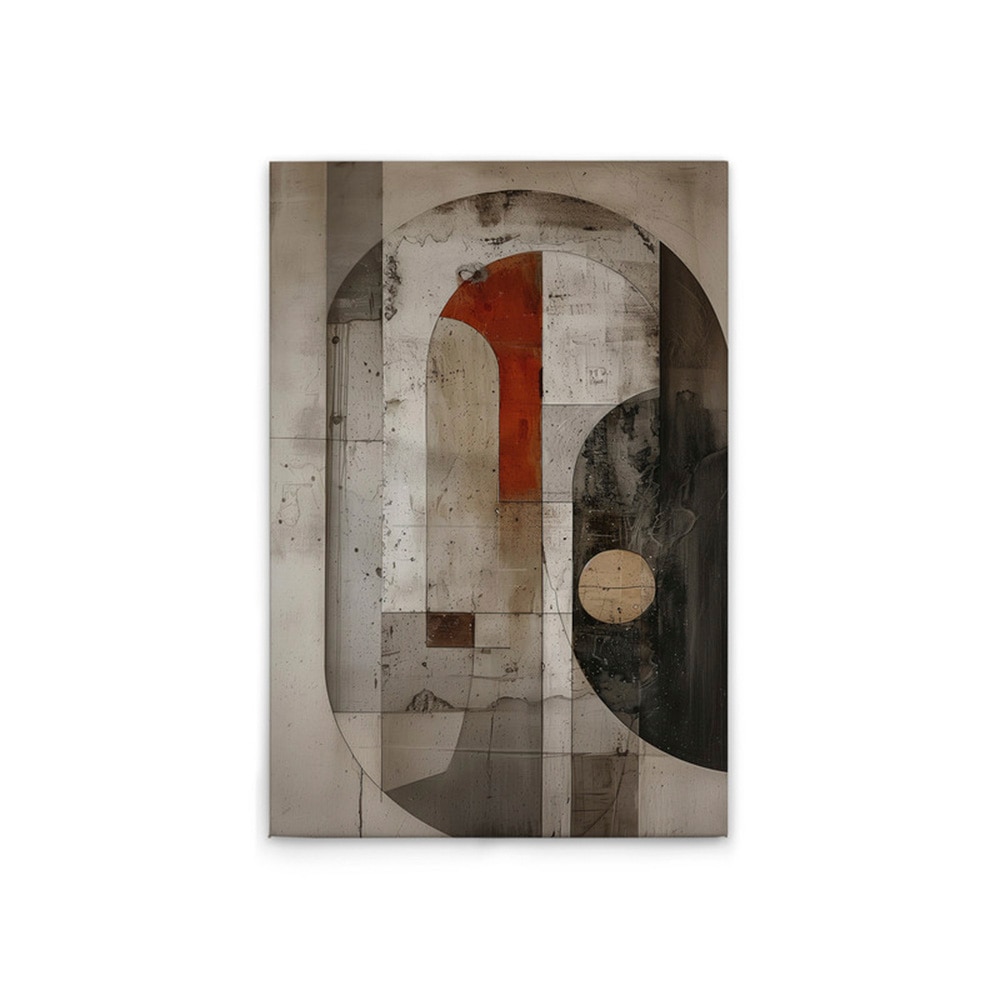 A.S. Création Leinwandbild "Abstract Geometric - Wandbild Beige Schwarz Kei günstig online kaufen