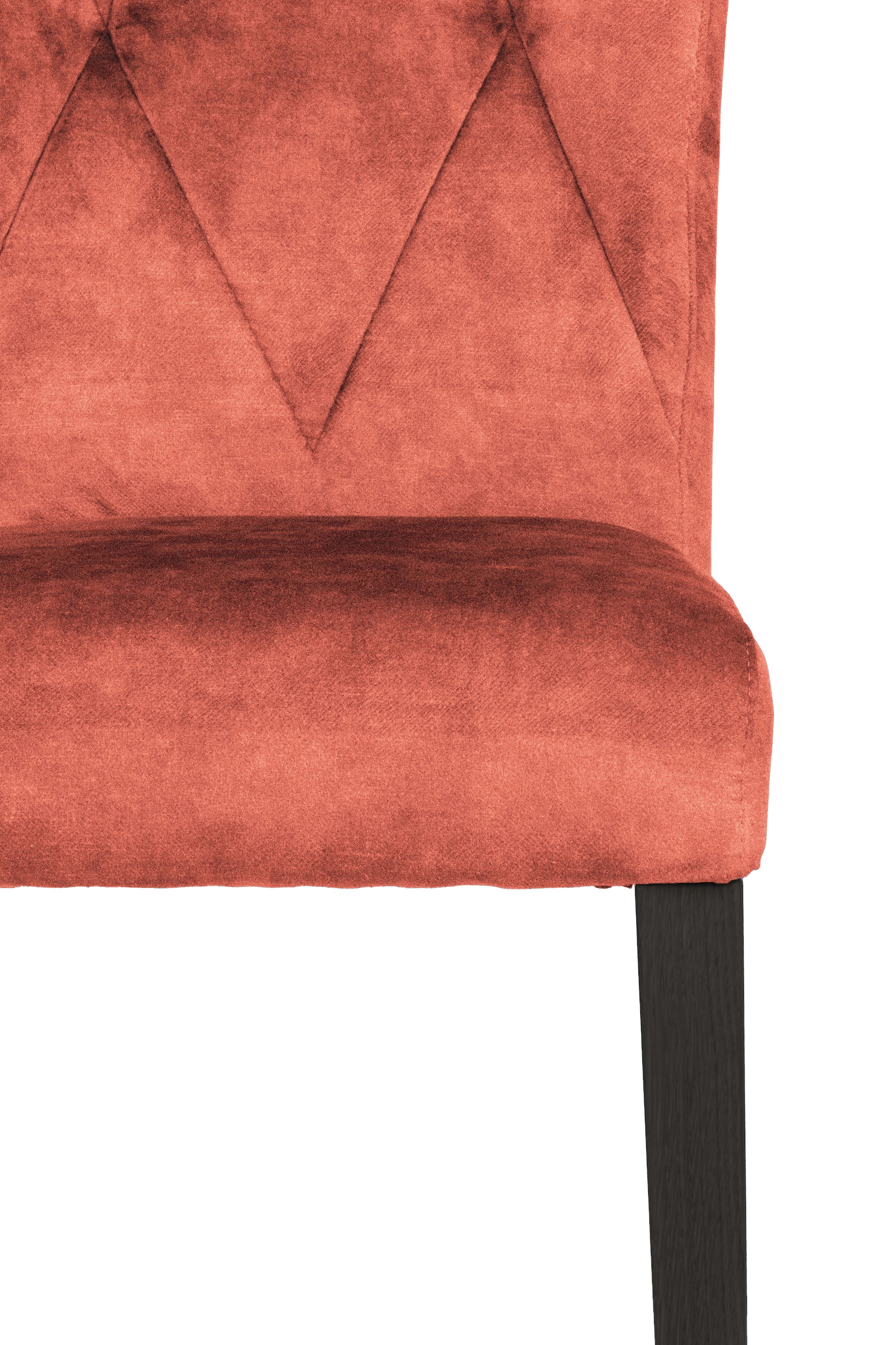Home affaire 4-Fußstuhl »Diamond«, (Set), 2 St., Samtvelours, Sitz und Ruecken gepolstert