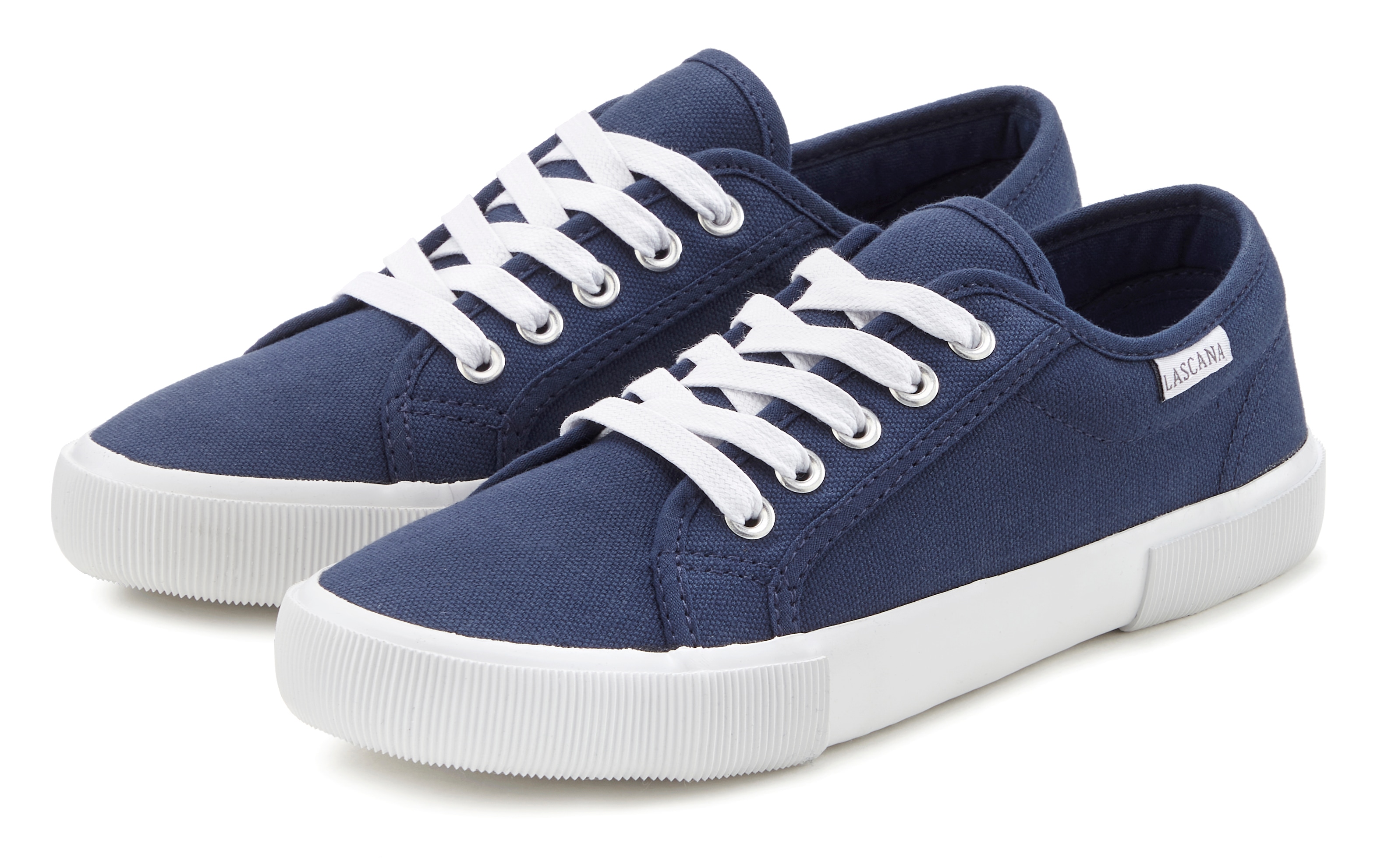LASCANA Sneaker aus Textil, Schnürhalbschuh, Freizeitschuh, Turnschuh