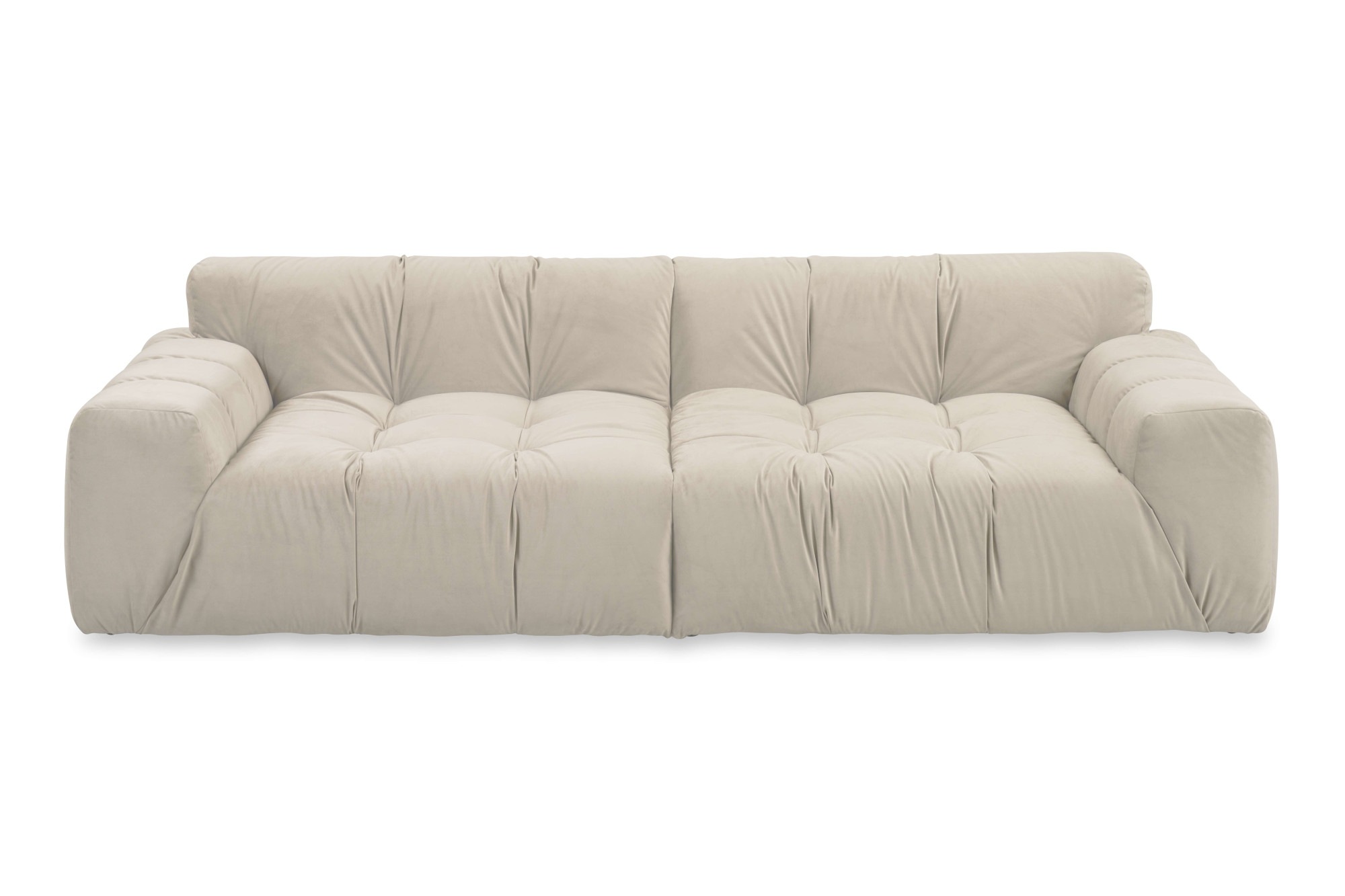 INOSIGN 3-Sitzer »Calmara, Breite 286 cm, weicher Lounge-Sitzkomfort«, bodentief, Samt oder Chenille, mit Knopfsteppung