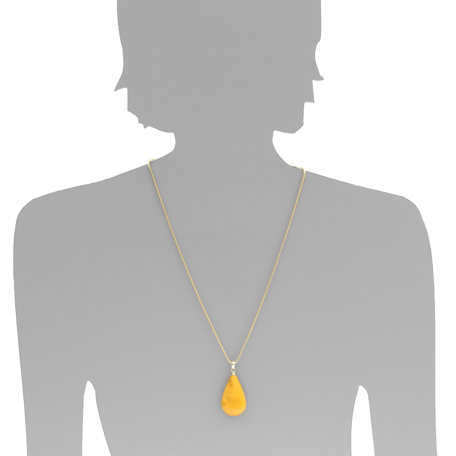 OSTSEE-SCHMUCK Kettenanhänger »Ostsee-Schmuck Anhänger Tropfen ca. 38 mm lang - Gold 585/000«, (1 tlg.)