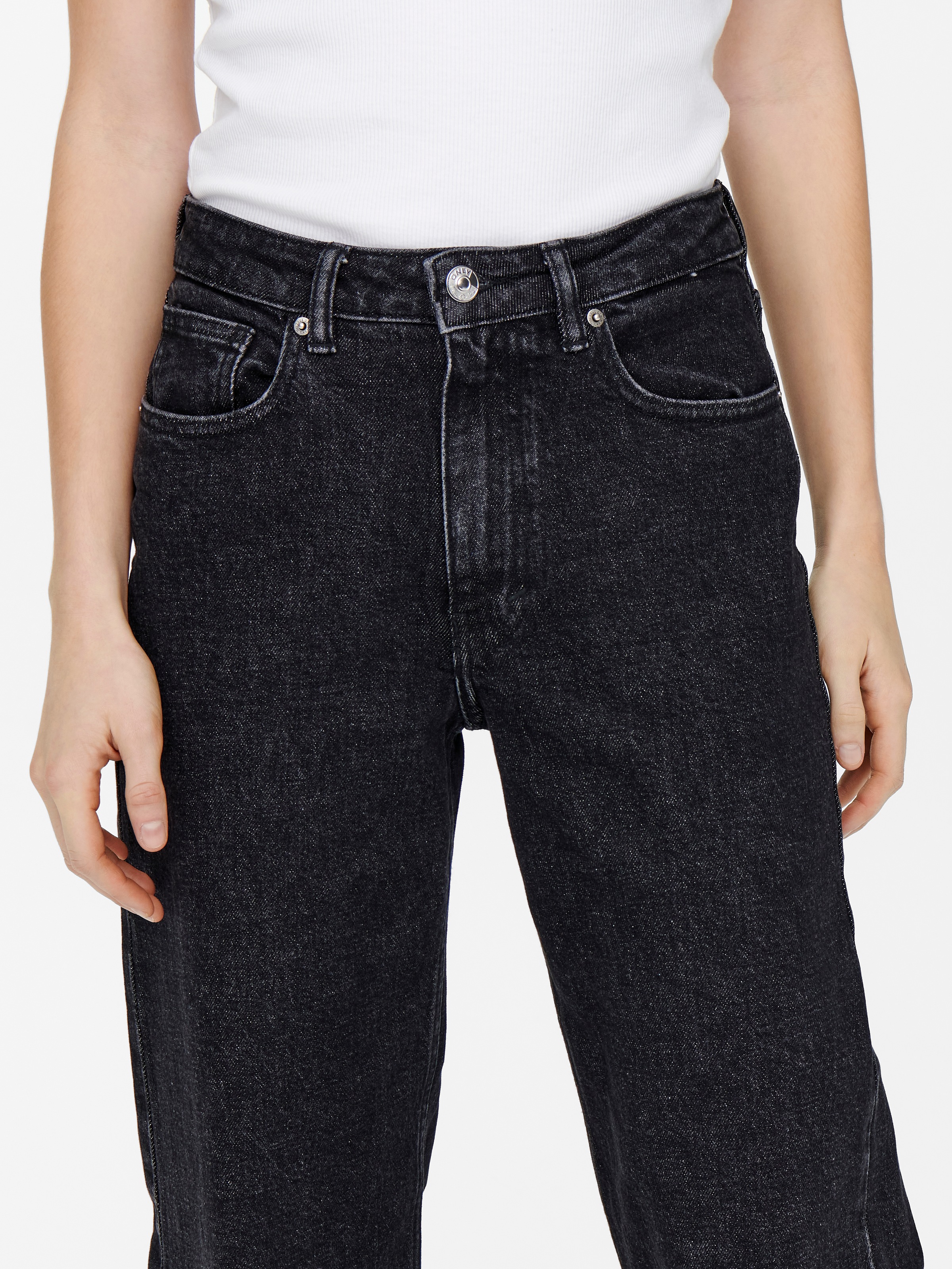 Thumbnail - ONLY High-waist-Jeans "ONLJUICY HW WIDE LEG REA244" Baumwollmischung, wide fit