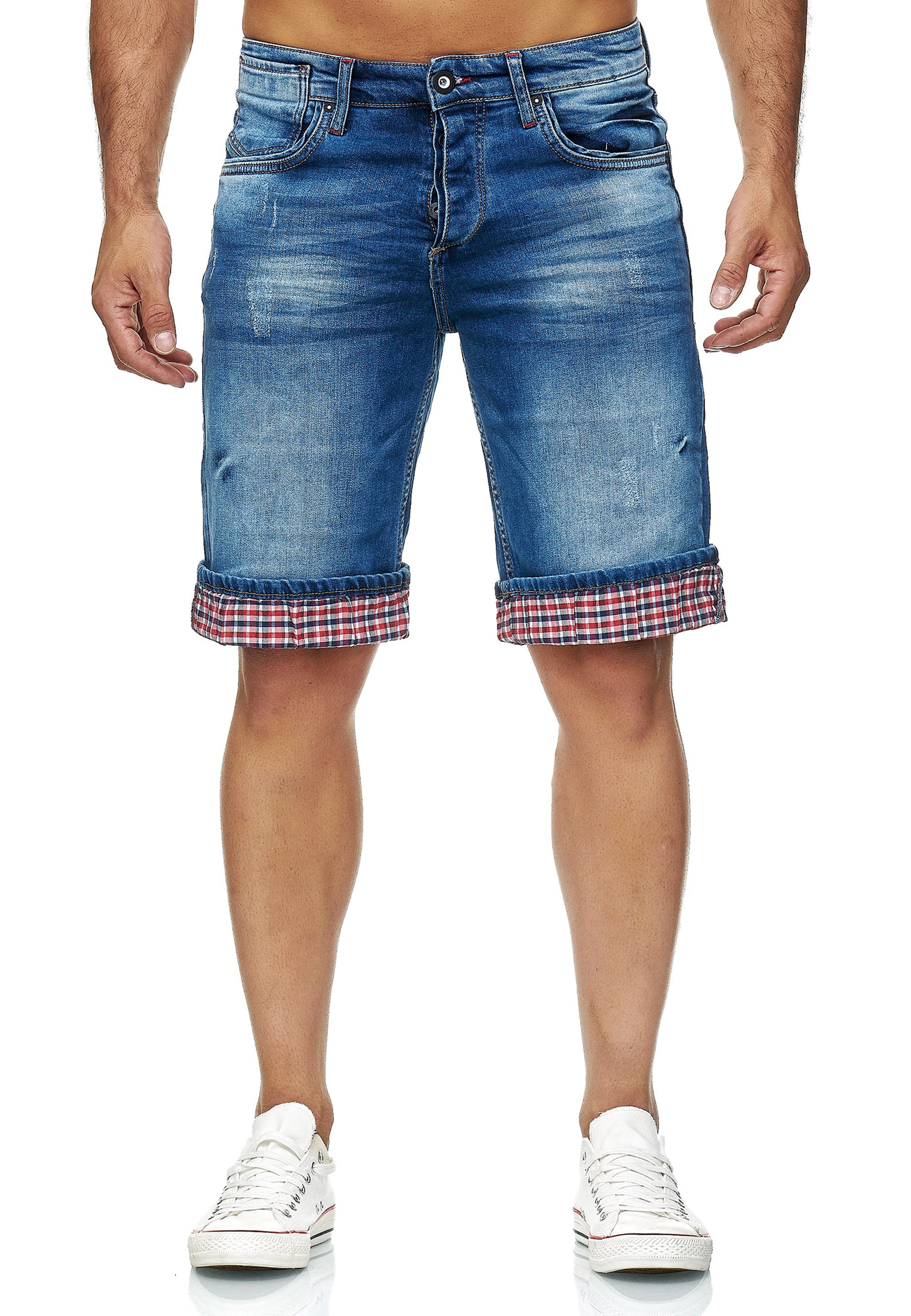 Rusty Neal Shorts »Satto«, mit kariertem Umschlag