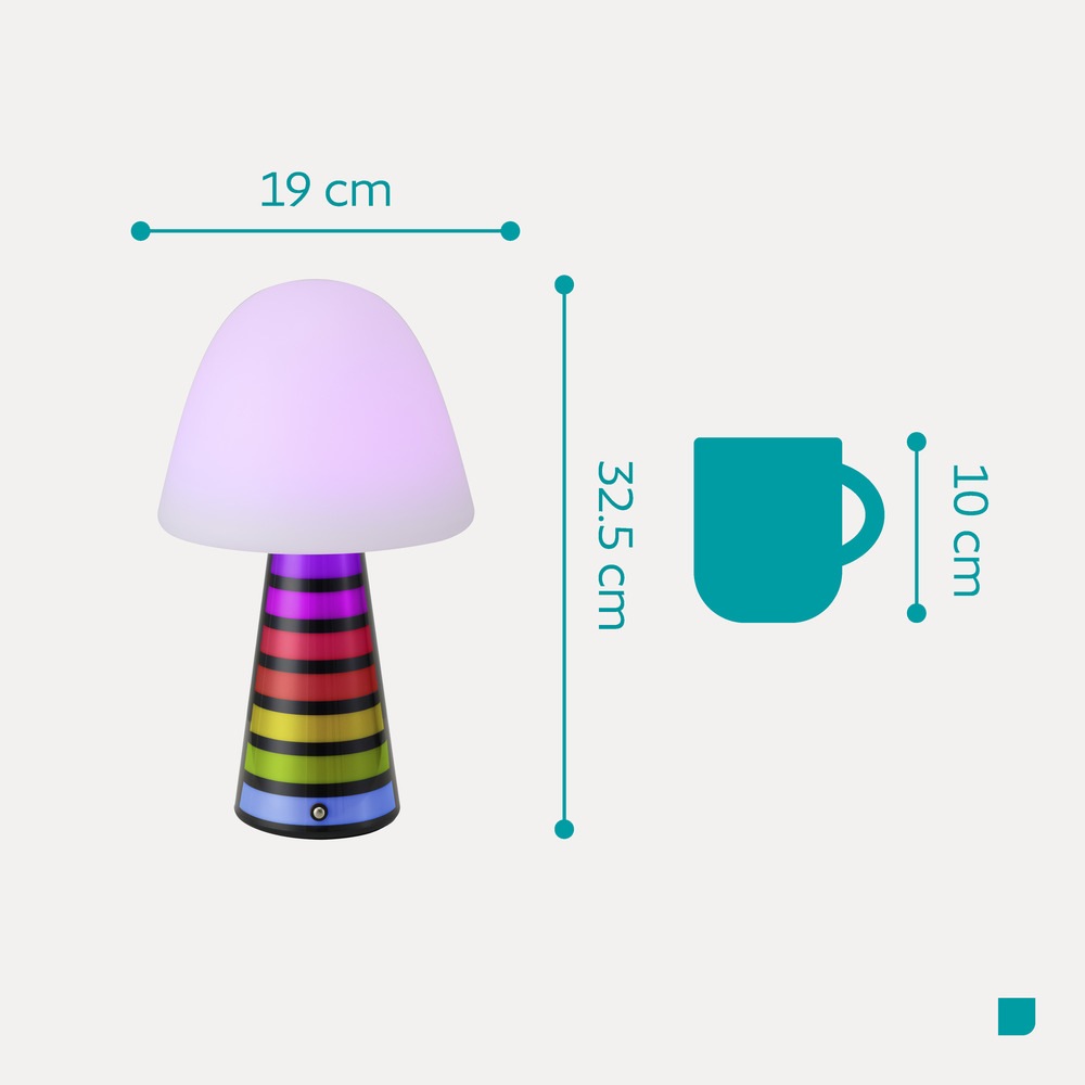 EGLO LED Tischleuchte »PULSE« LED-Modul 1 Stk. Warmweiß LED Tischleuchte Pulse mit Musiksensor RGB