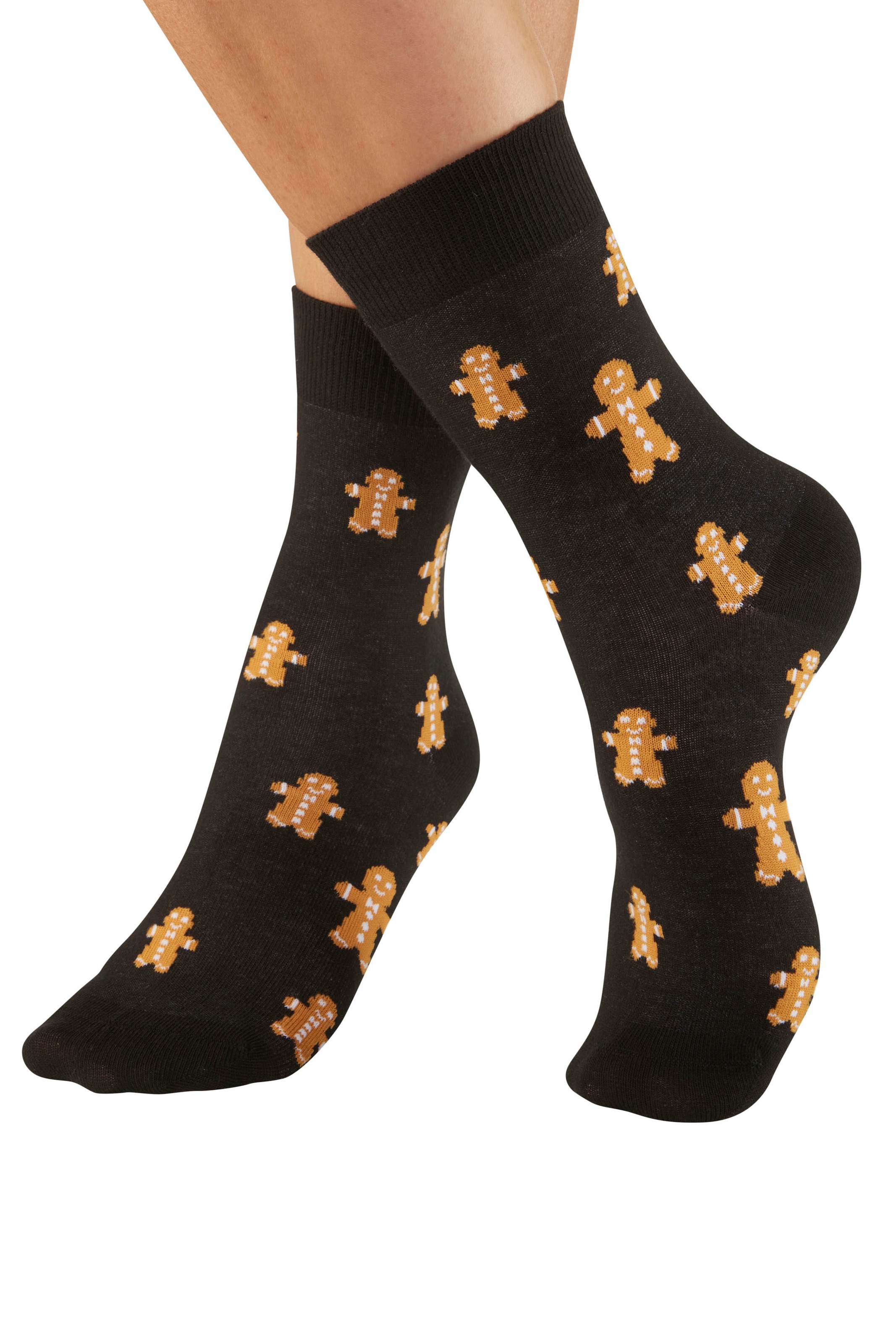 H.I.S Basicsocken, (Packung, 3 Paar), mit lustigen Weihnachtsmotiven