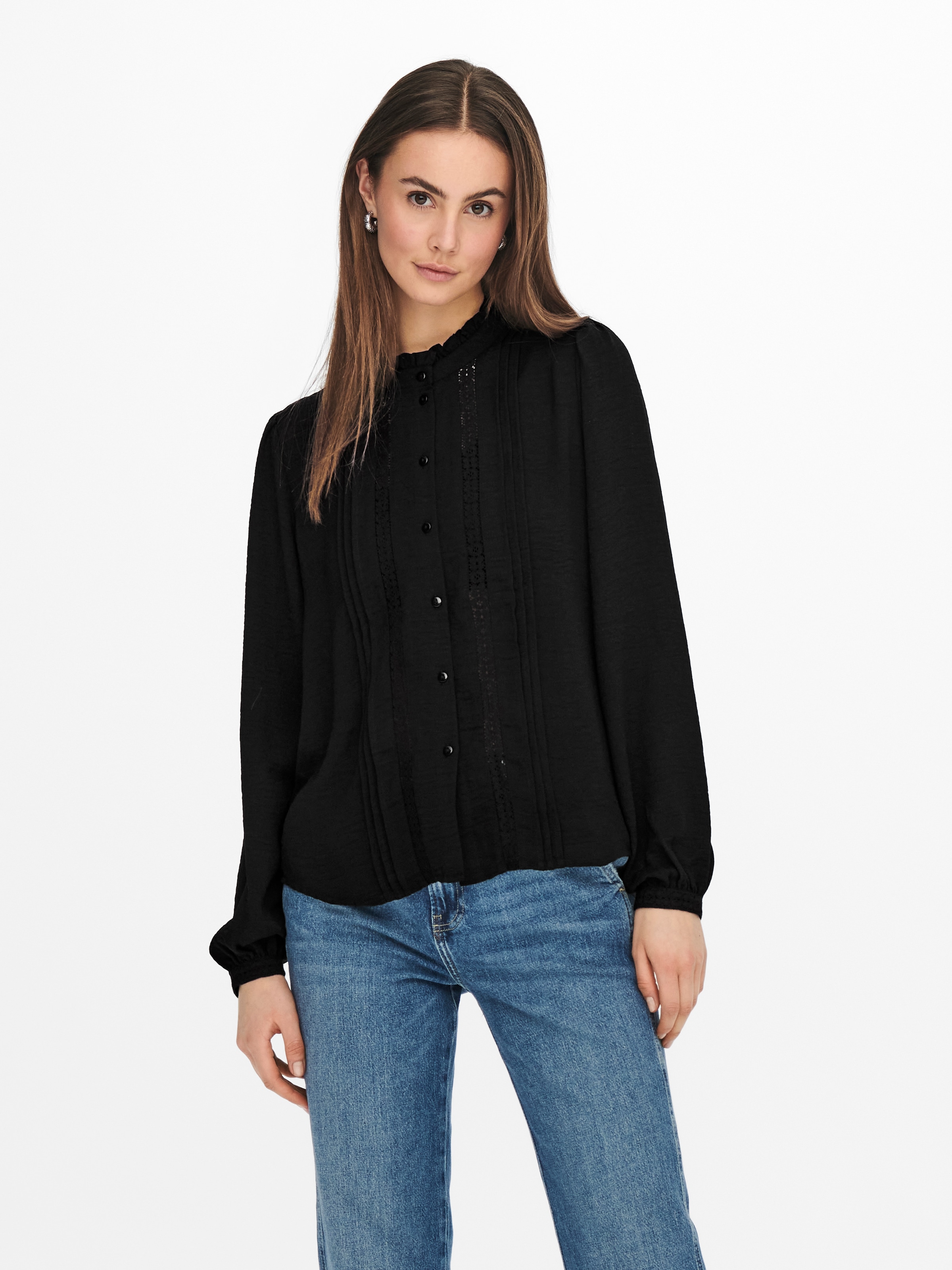 JDY Rüschenbluse "JDYELLIS L/S LACE SHIRT WVN NOOS" günstig online kaufen