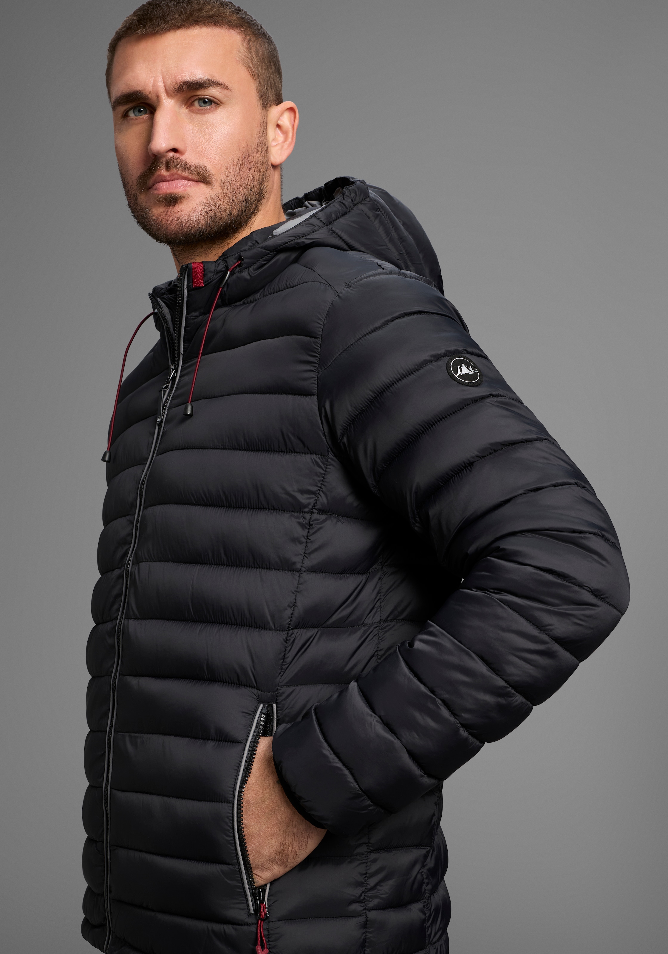 Polarino Steppjacke, mit Kapuze, Atmungsaktiv, winddicht, wasserabweisend