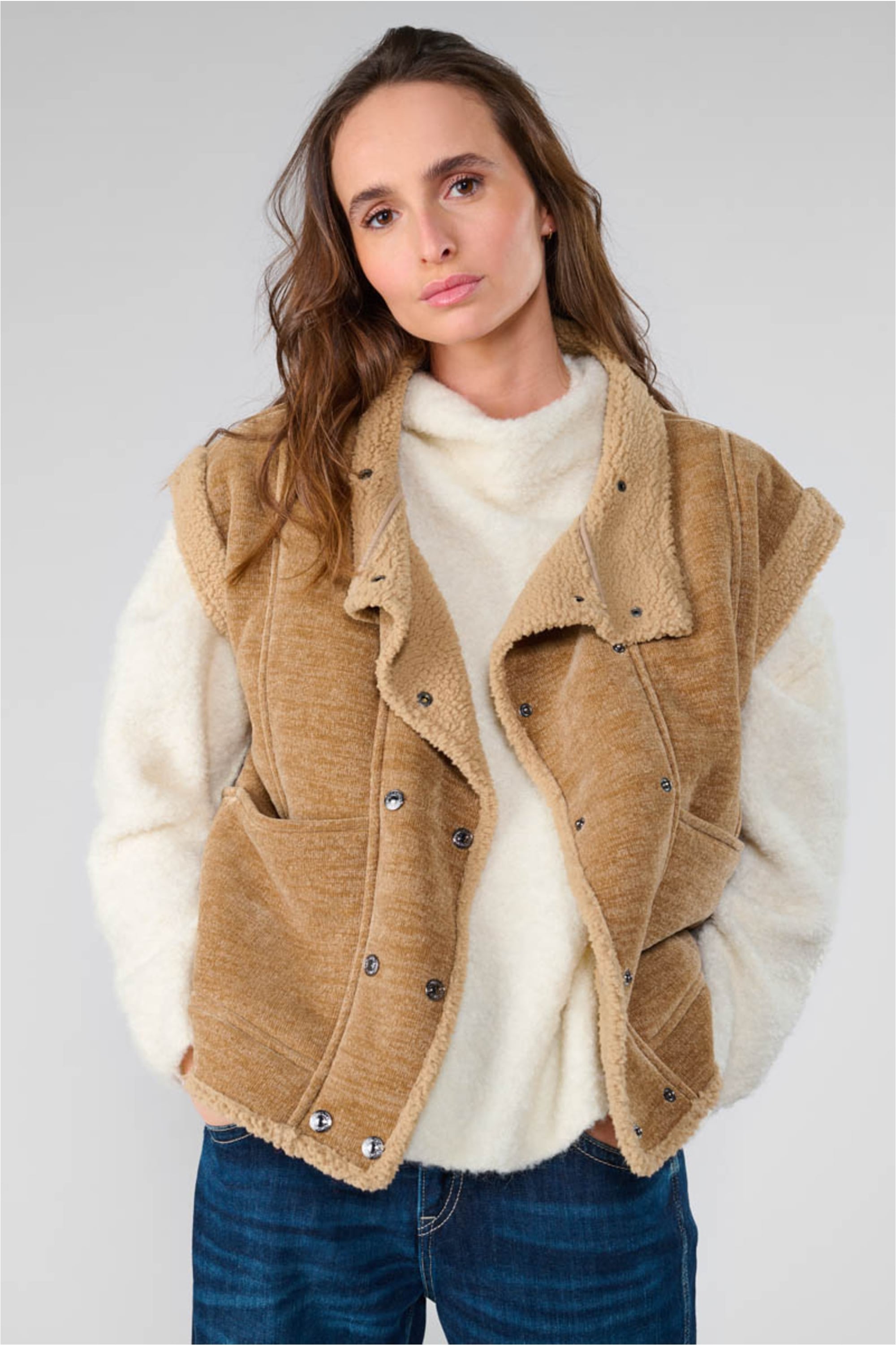 Le Temps Des Cerises Softshellweste "FUJI" mit kuscheligen Felleinsatz günstig online kaufen