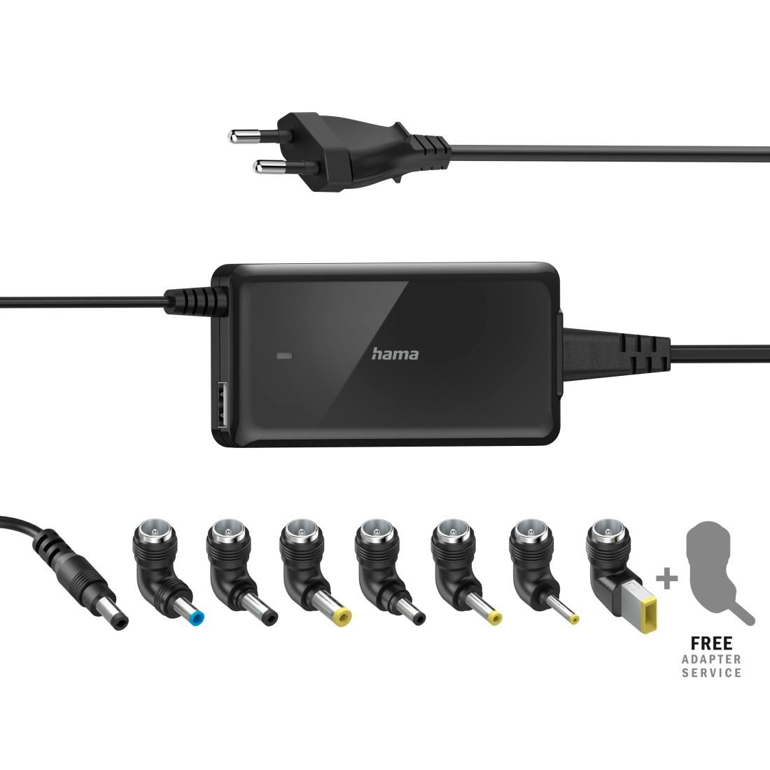 Hama Notebook-Netzteil »Universal-Notebook-Netzteil "Slim & Light", 19V/65W 8 Notebookstecker«