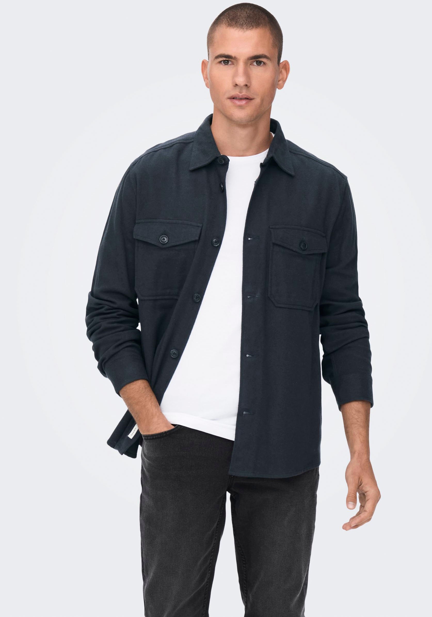 ONLY & SONS Flanellhemd »MILO LIFE SOLID OVERSHIRT« kaufen