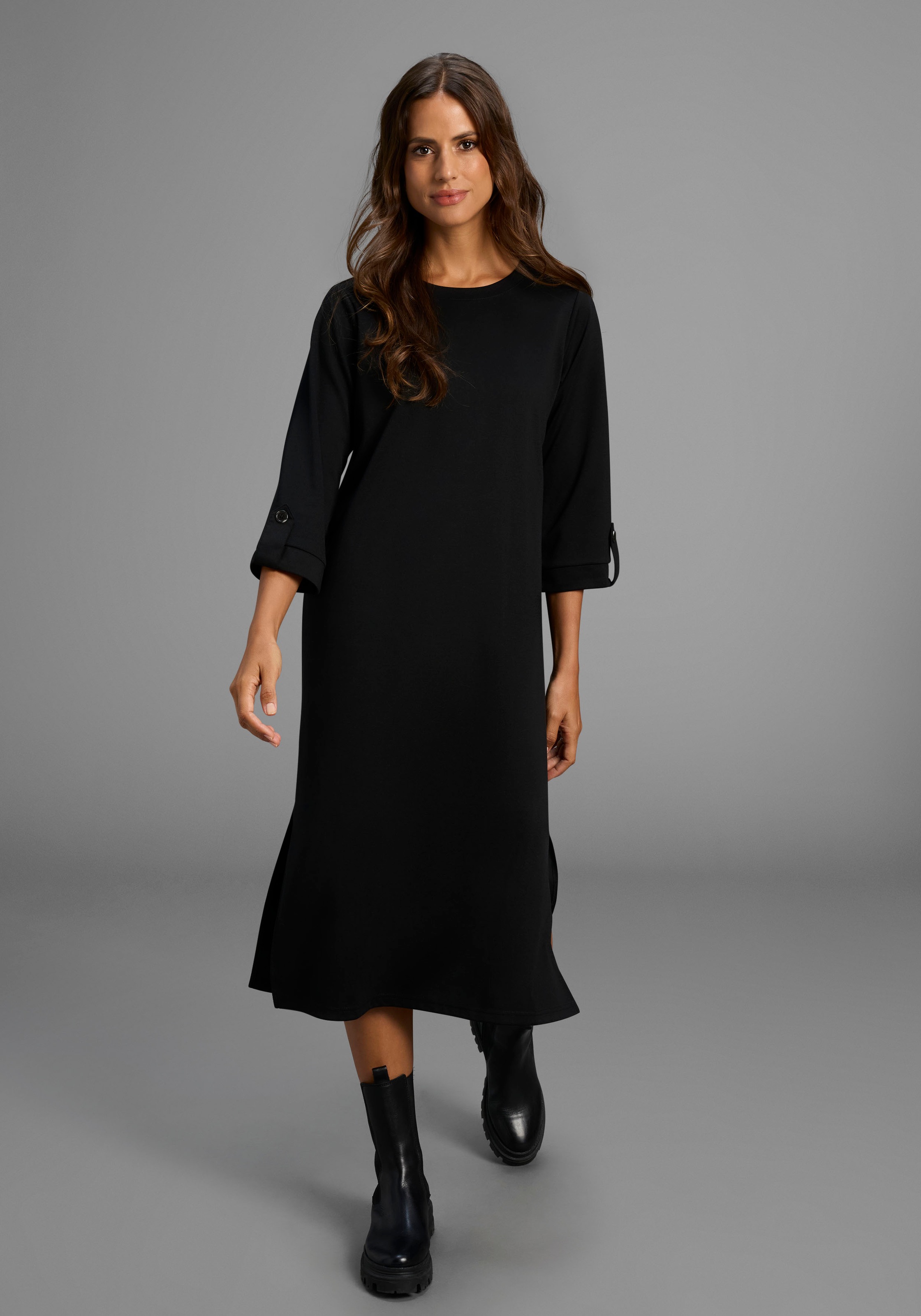Laura Scott Midikleid, aus Milano-Ribstoff, das perfekte Basic - NEUE KOLLE günstig online kaufen