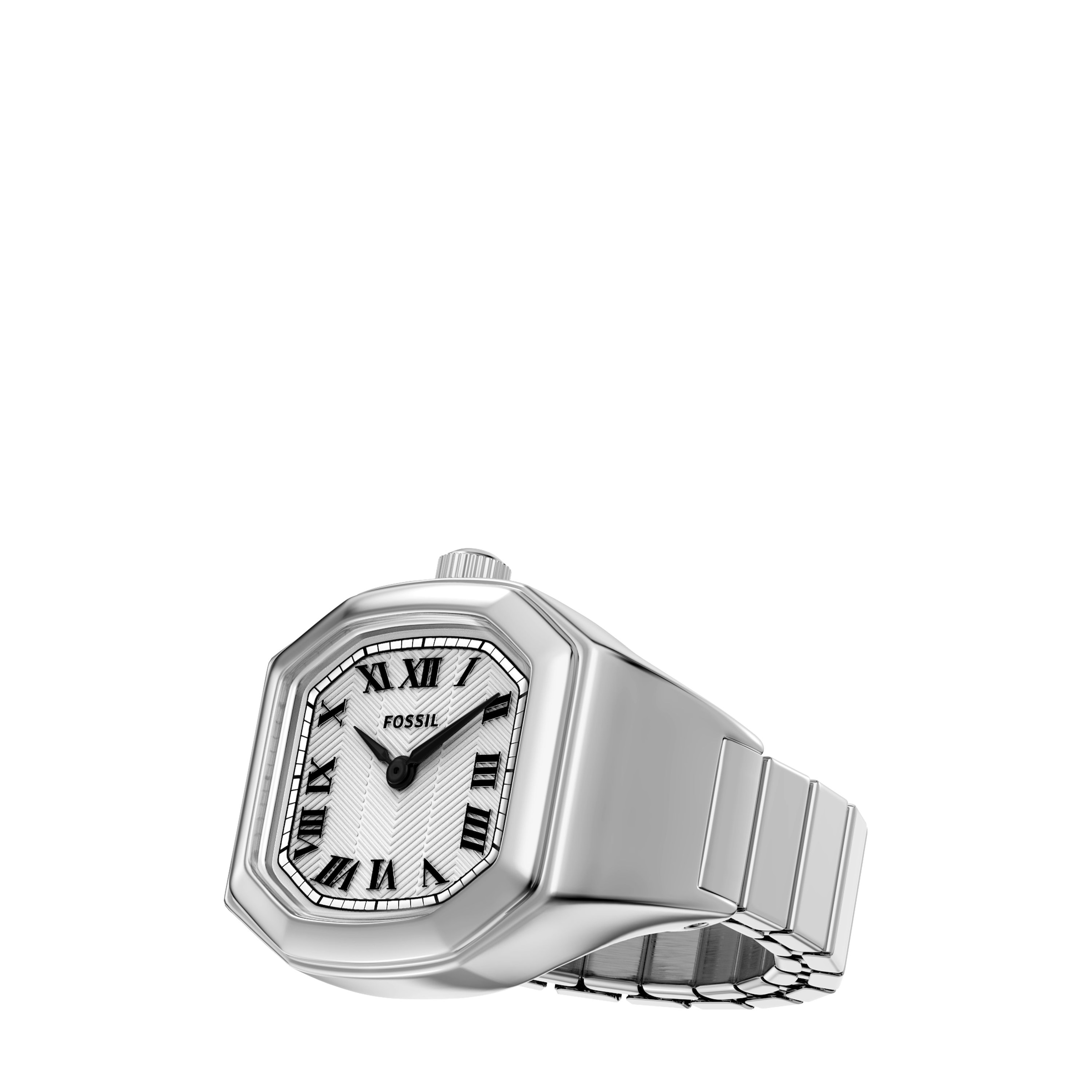 Fossil Quarzuhr »Watch Ring« Armbanduhr, Damenuhr, Edelstahlarmband, analog
