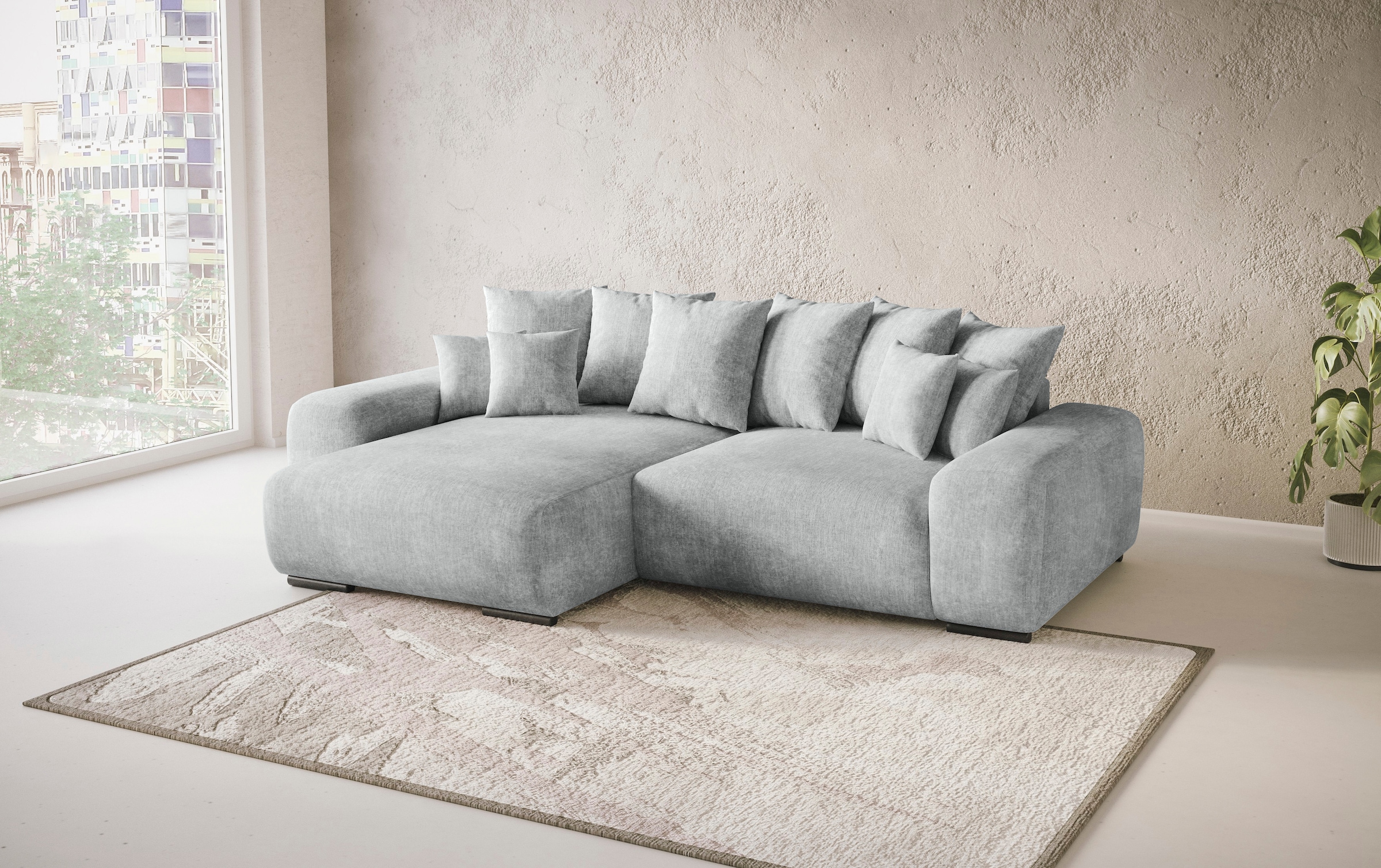 Mr. Couch Polsterecke »Sundance, L-Form«, Dauerschläfer mit Bett, Bettkasten, bis 140 kg belastbar