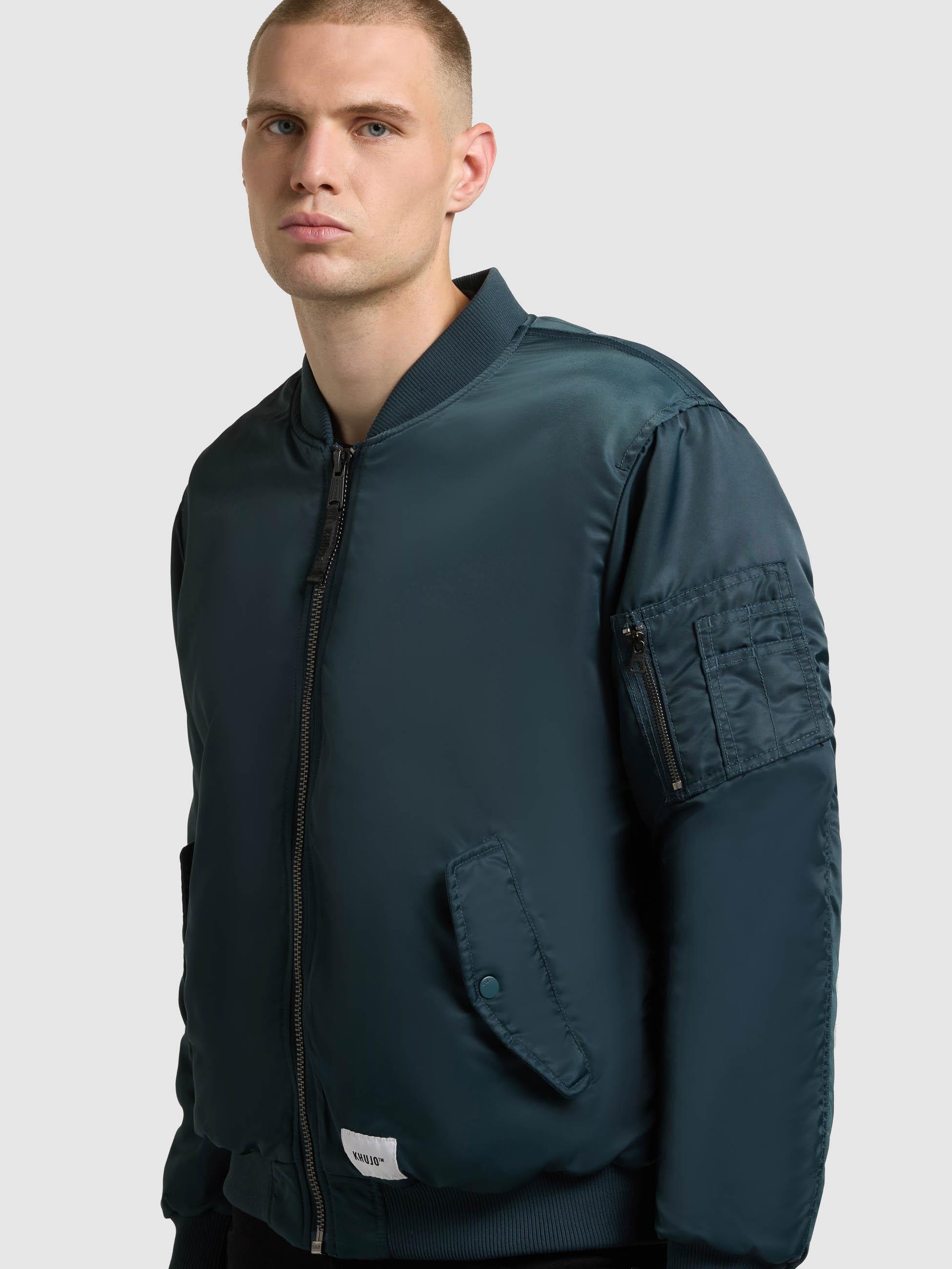 khujo Bomberjacke »Adon« ohne Kapuze Leichte Winterjacke in Shiny-Optik