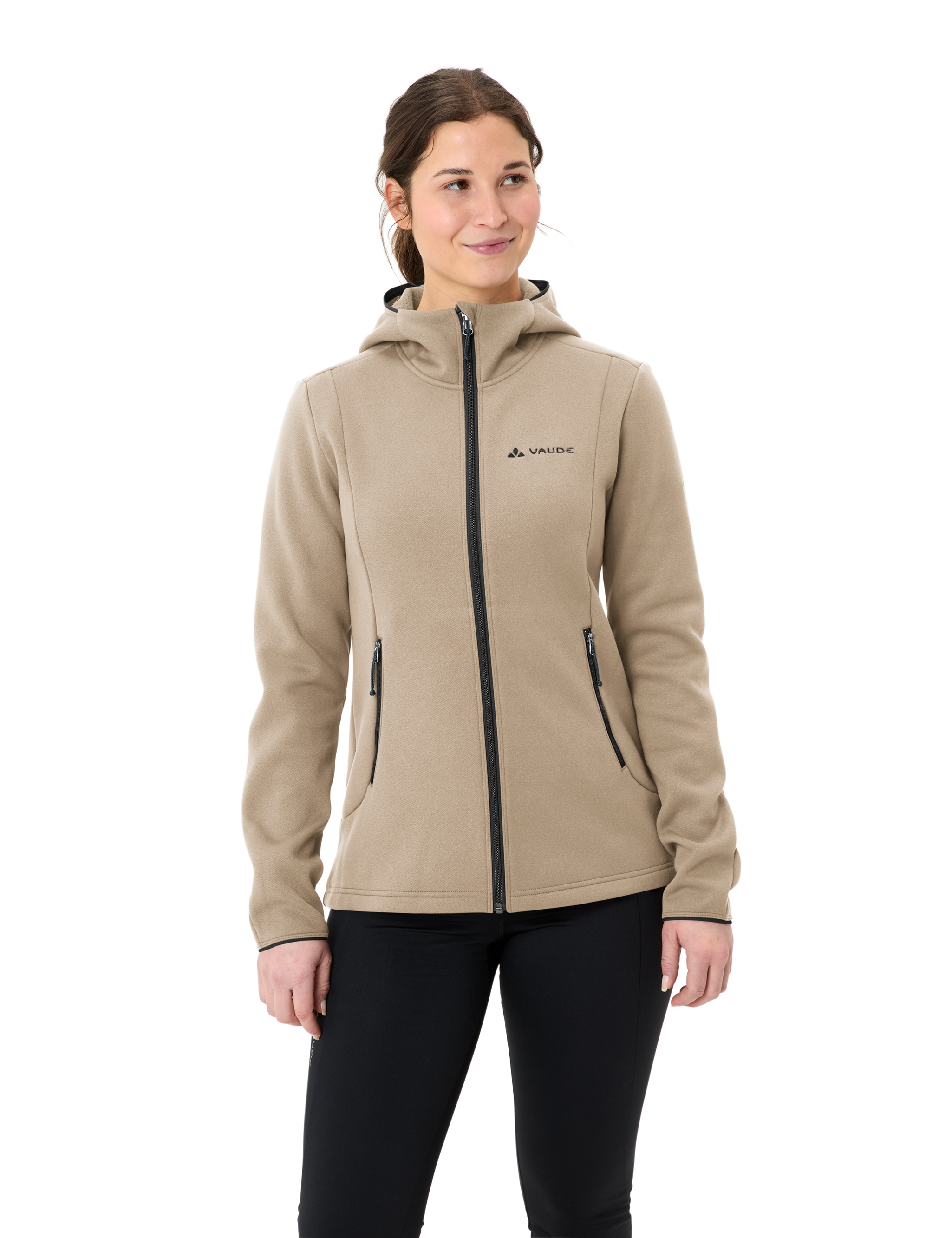 VAUDE Fleecejacke "WOMENS IDRIS FLEECE HOODY" mit Kapuze mit Reißverschluss, aus Polyester, leichtes Futter