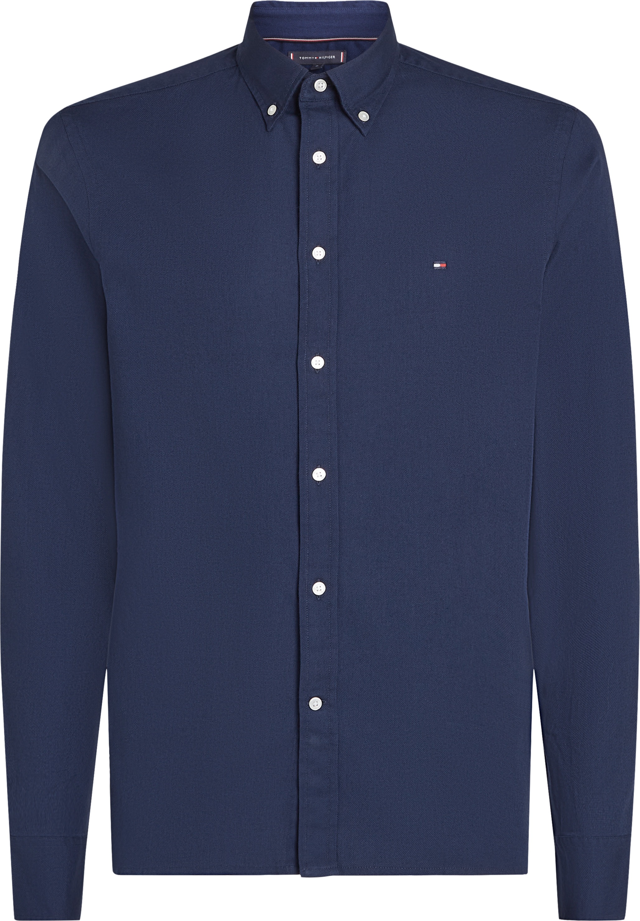 Tommy Hilfiger Businesshemd »FLEX DOBBY SF SHIRT«, mit Logostickerei