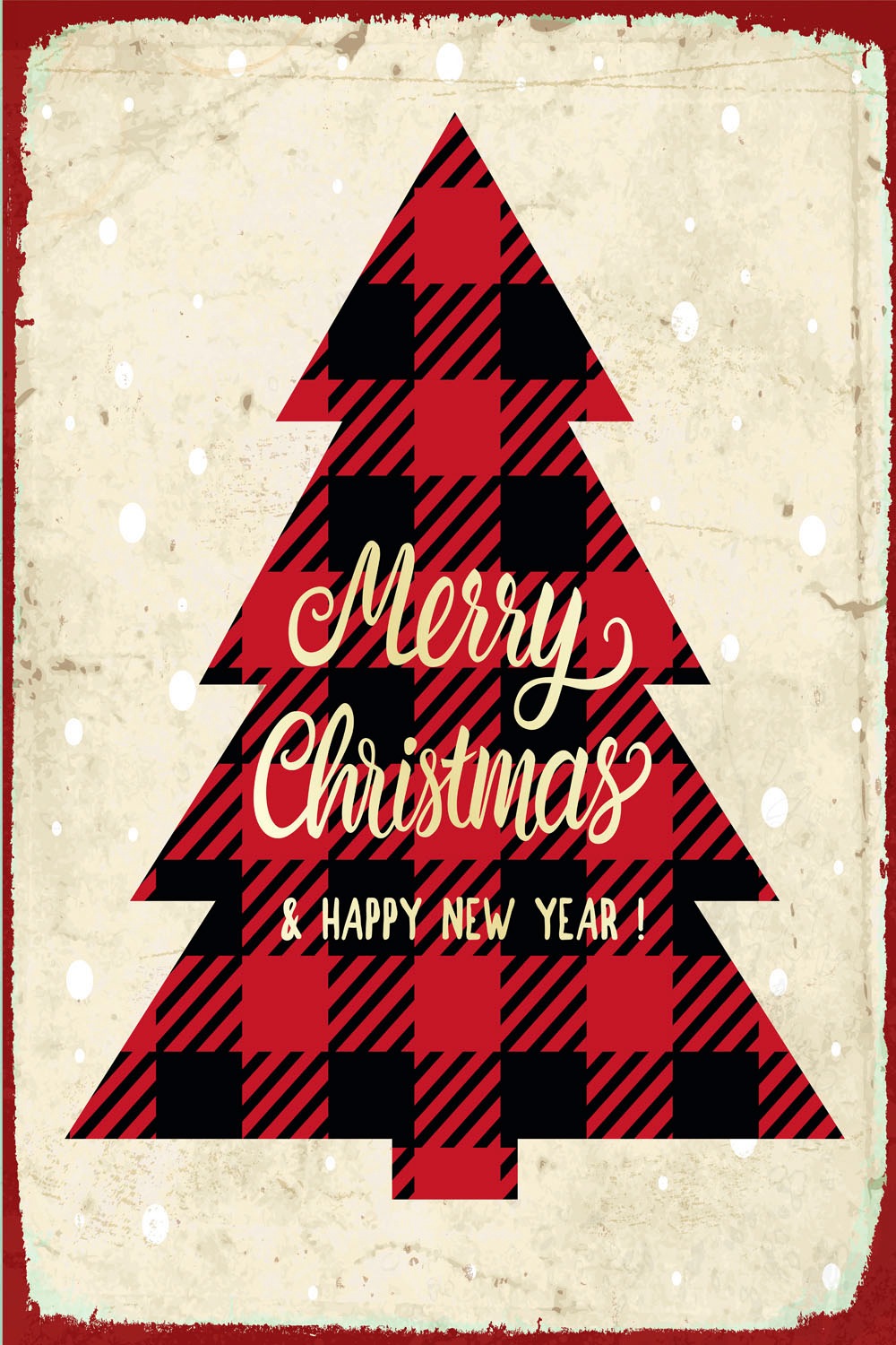 queence Metallbild »Merry Christmas« Schriftzug | Schriftzüge | Weihnachten | Weihnachtsbaum 1 Stk. tlg. Stahlschilder