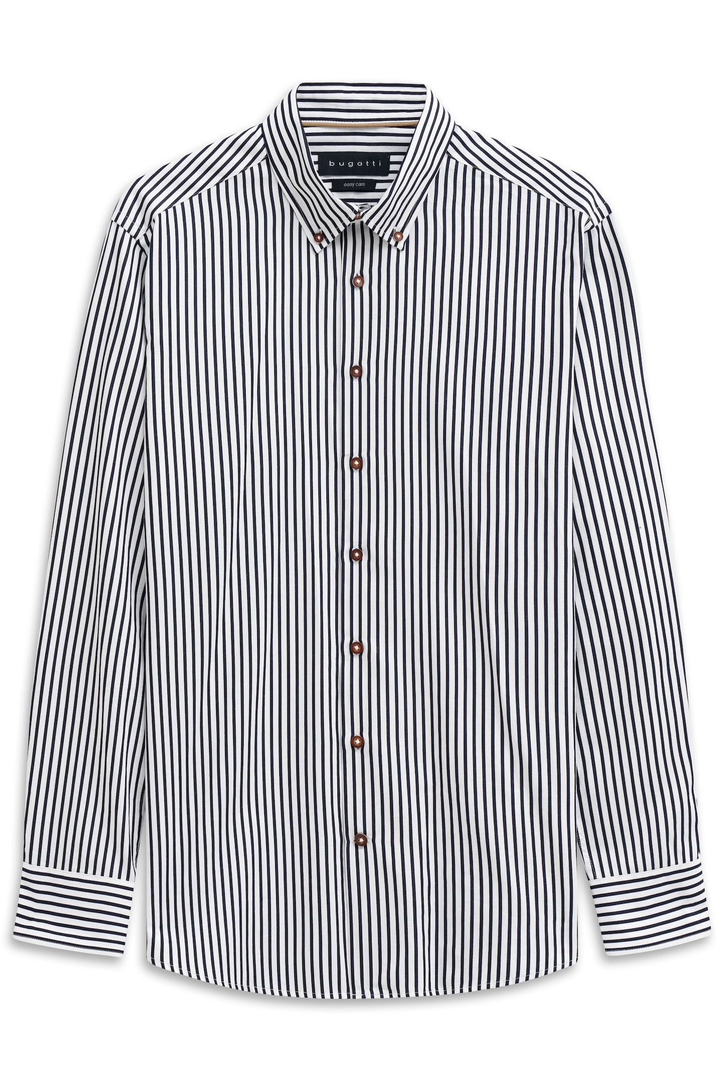 bugatti Langarmhemd »Easy Care«, gestreift mit Button-Down und aus Baumwolle