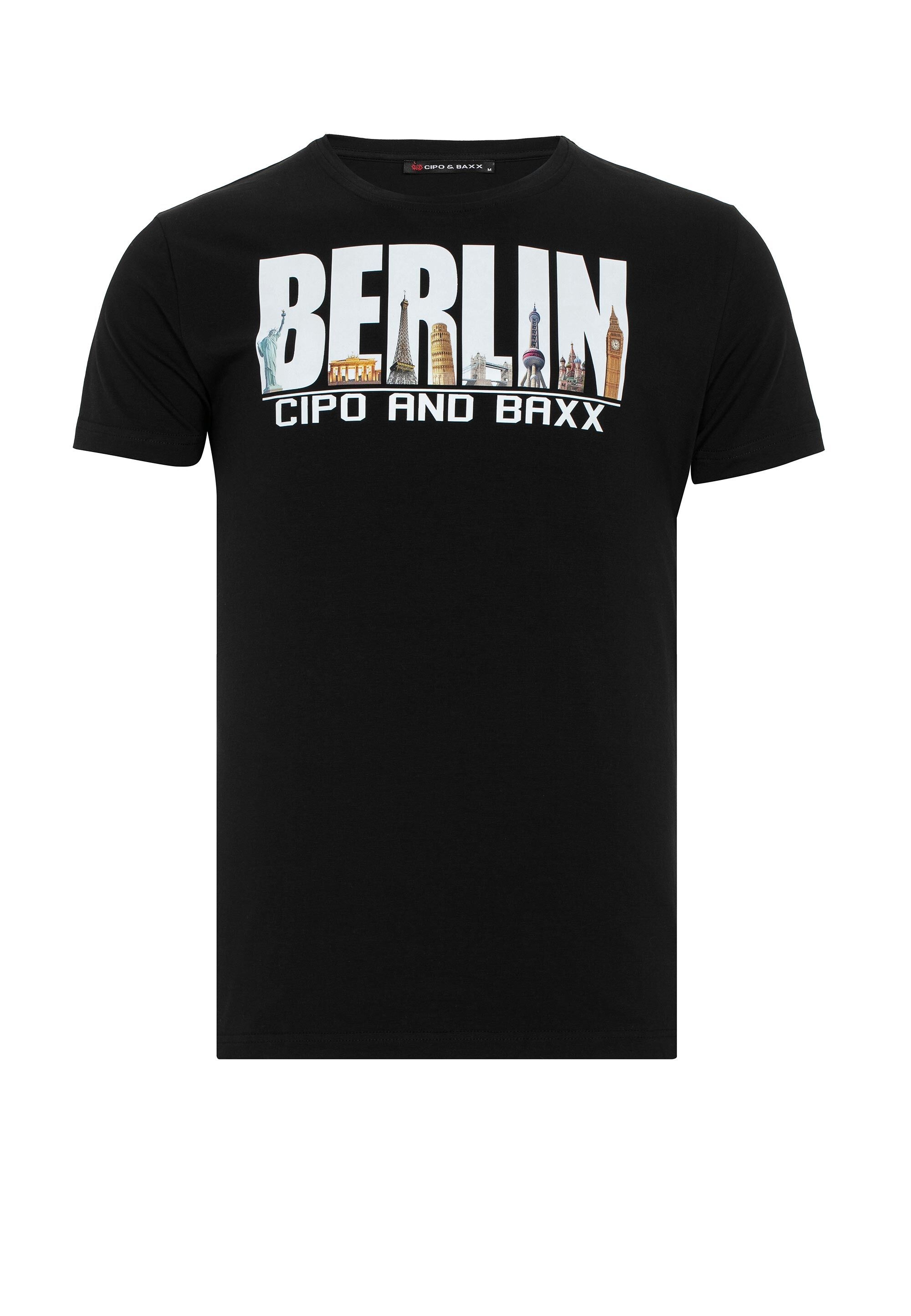 Cipo & Baxx T-Shirt "Schriftzug Berlin", hoher Tragekomfort günstig online kaufen