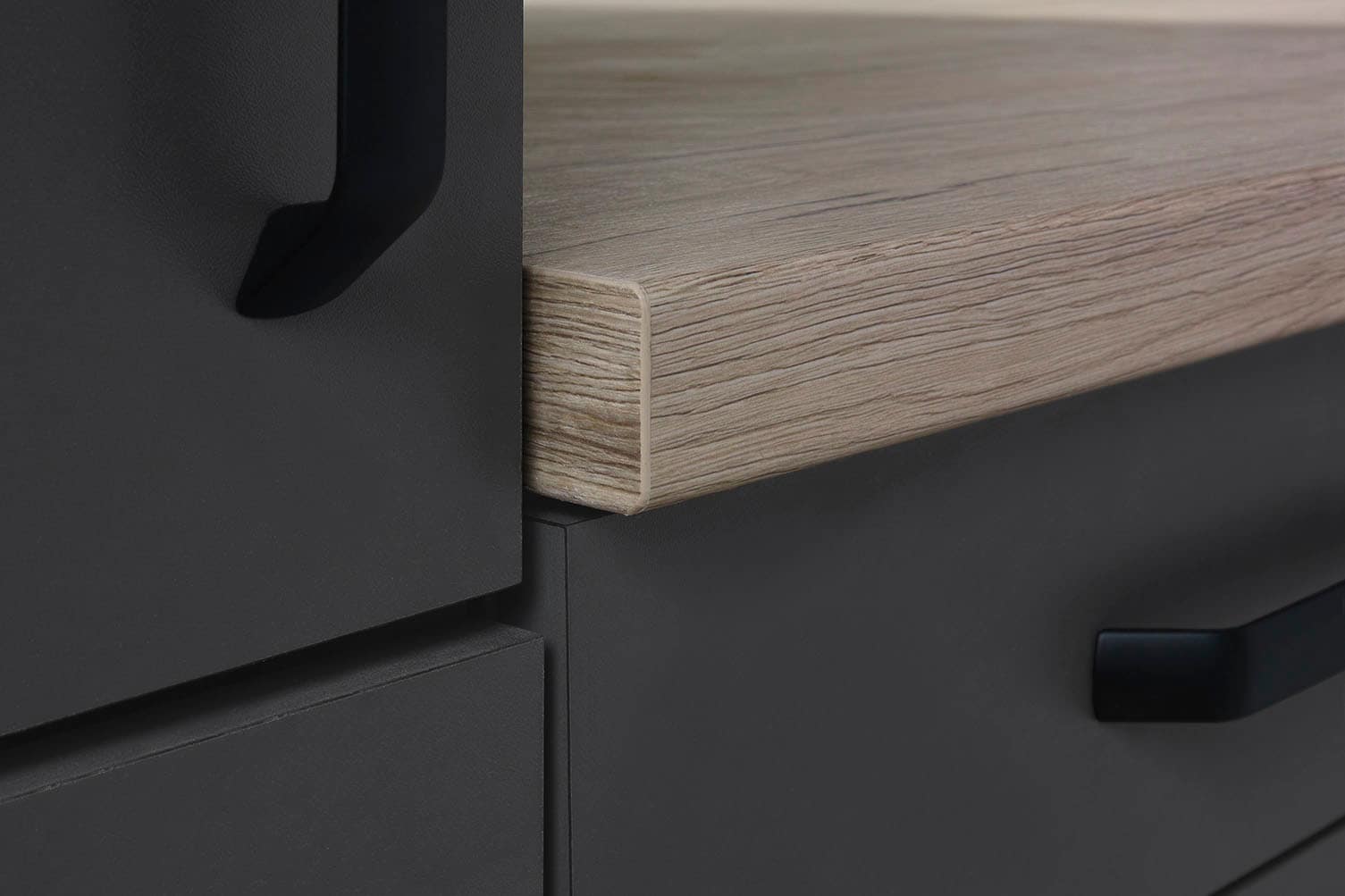 wiho Küchen Winkelküche »"Simi", mit verstellbaren Füßen, wahlweise mit E-Geräten«, Soft-Close-Funktion in Schubkästen & Auszügen, Stellbreite 315/175 cm