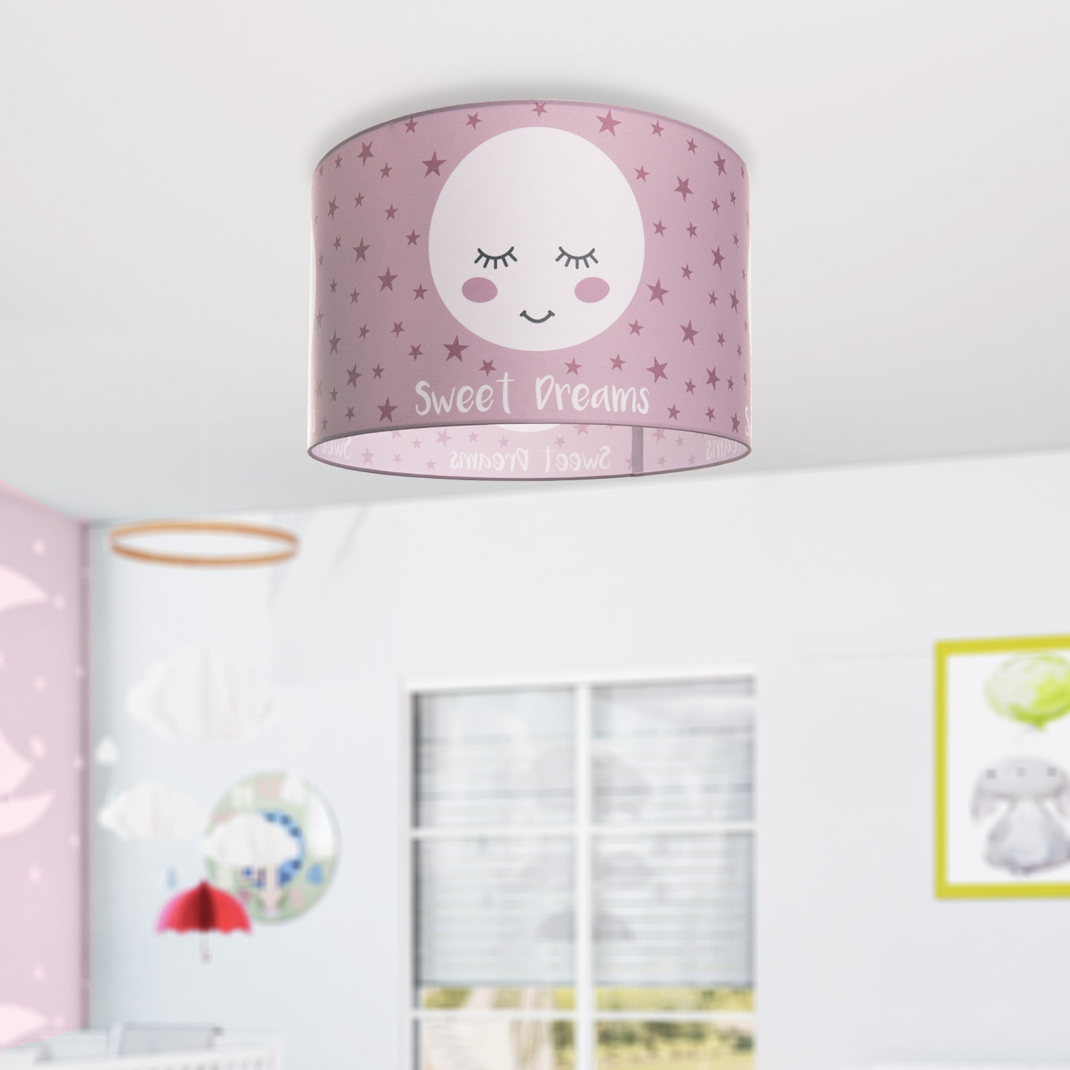 BAUR 103«, E27 1 Deckenlampe LED Deckenleuchte | Lampe Paco Mond-Motiv, »Aleyna Kinderlampe Kinderzimmer Home flammig-flammig,