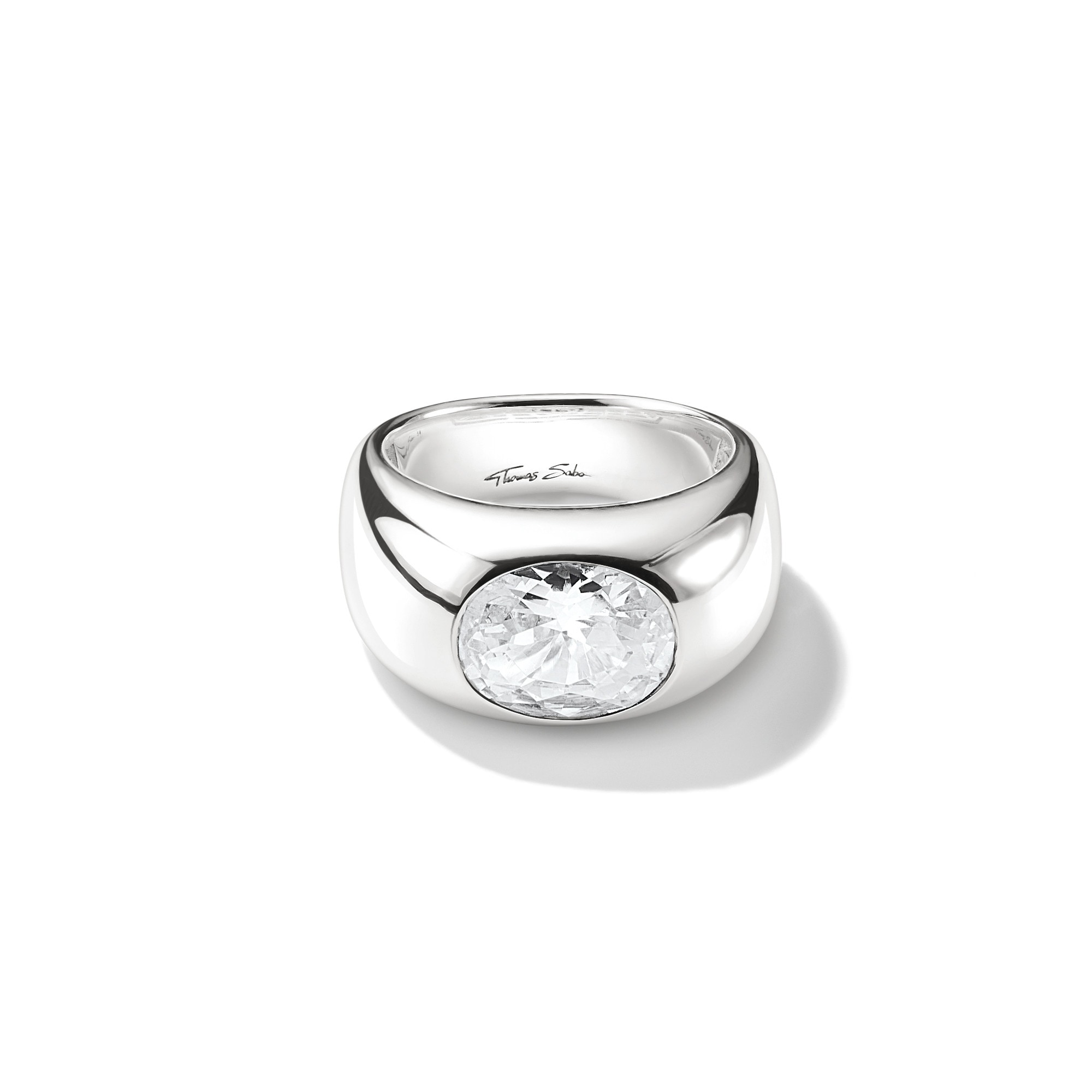 THOMAS SABO Fingerring »Bold Elegance Ring mit Center-Stein« mit Zirkonia (synth.)