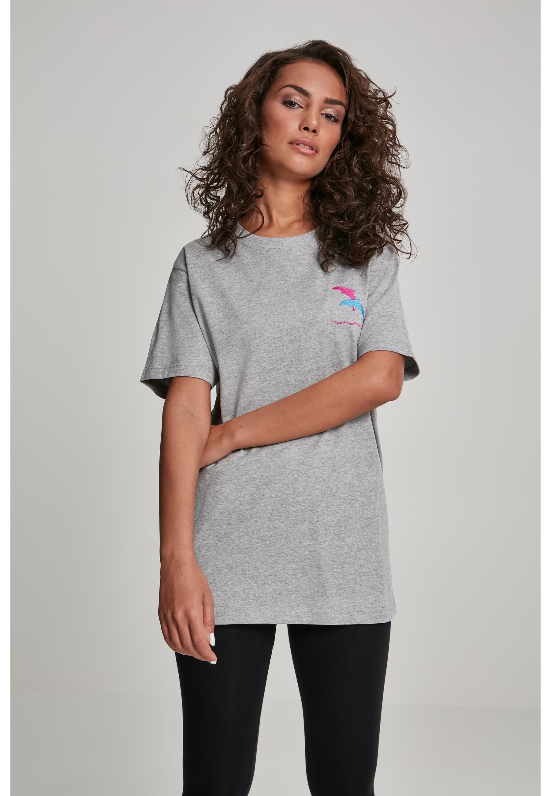 MisterTee T-Shirt »MisterTee Damen Ladies Dolphin Tee«, (1 tlg.)