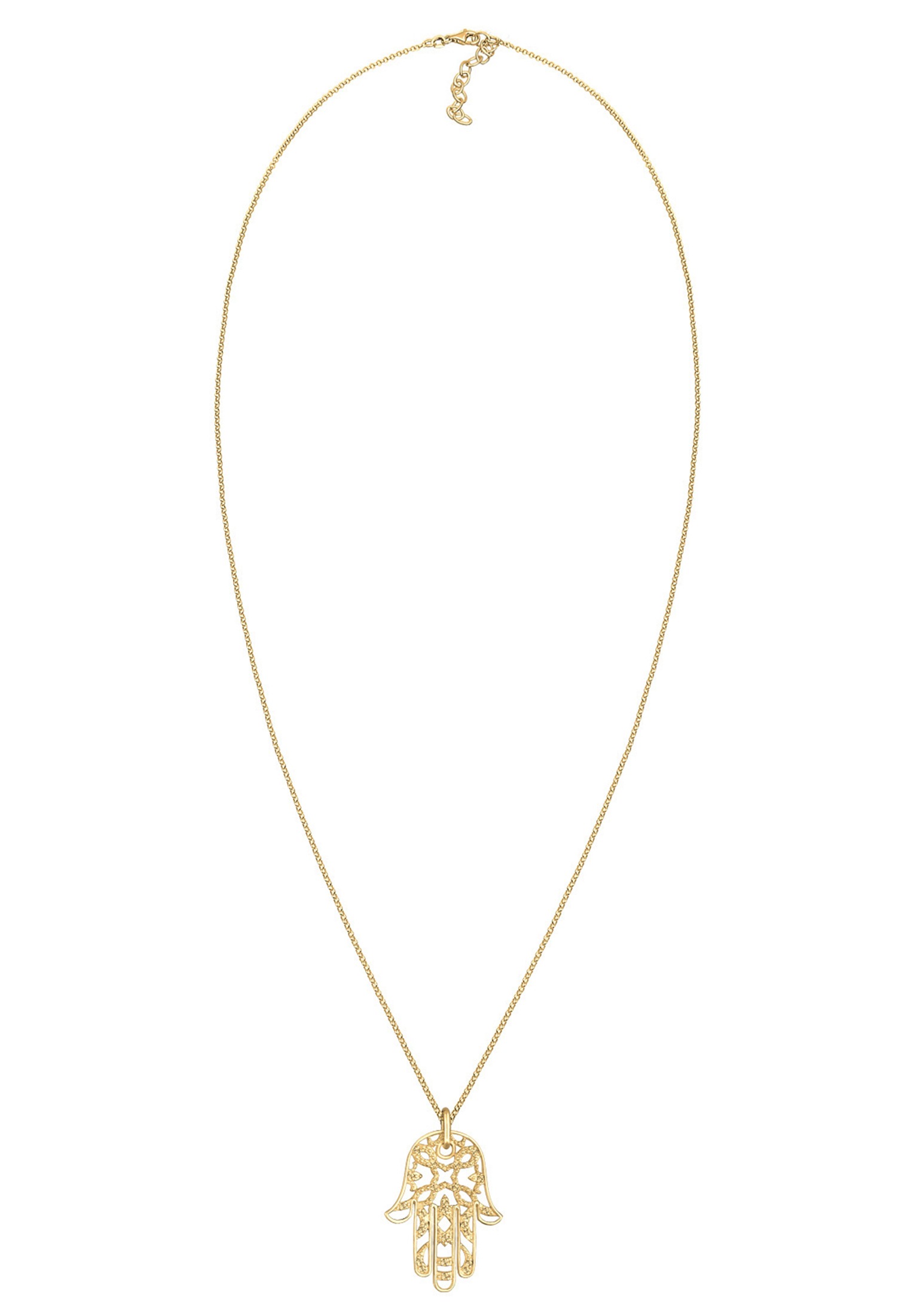 Elli Premium Collierkettchen »Hamsa Hand der Fatima Kristalle 925 Silber«