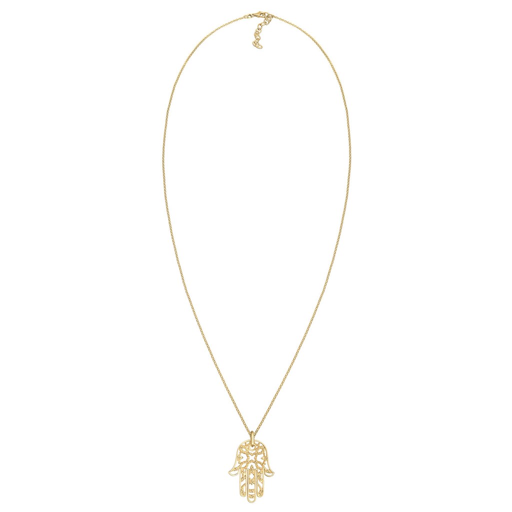 Elli Premium Collierkettchen »Hamsa Hand der Fatima Kristalle 925 Silber«