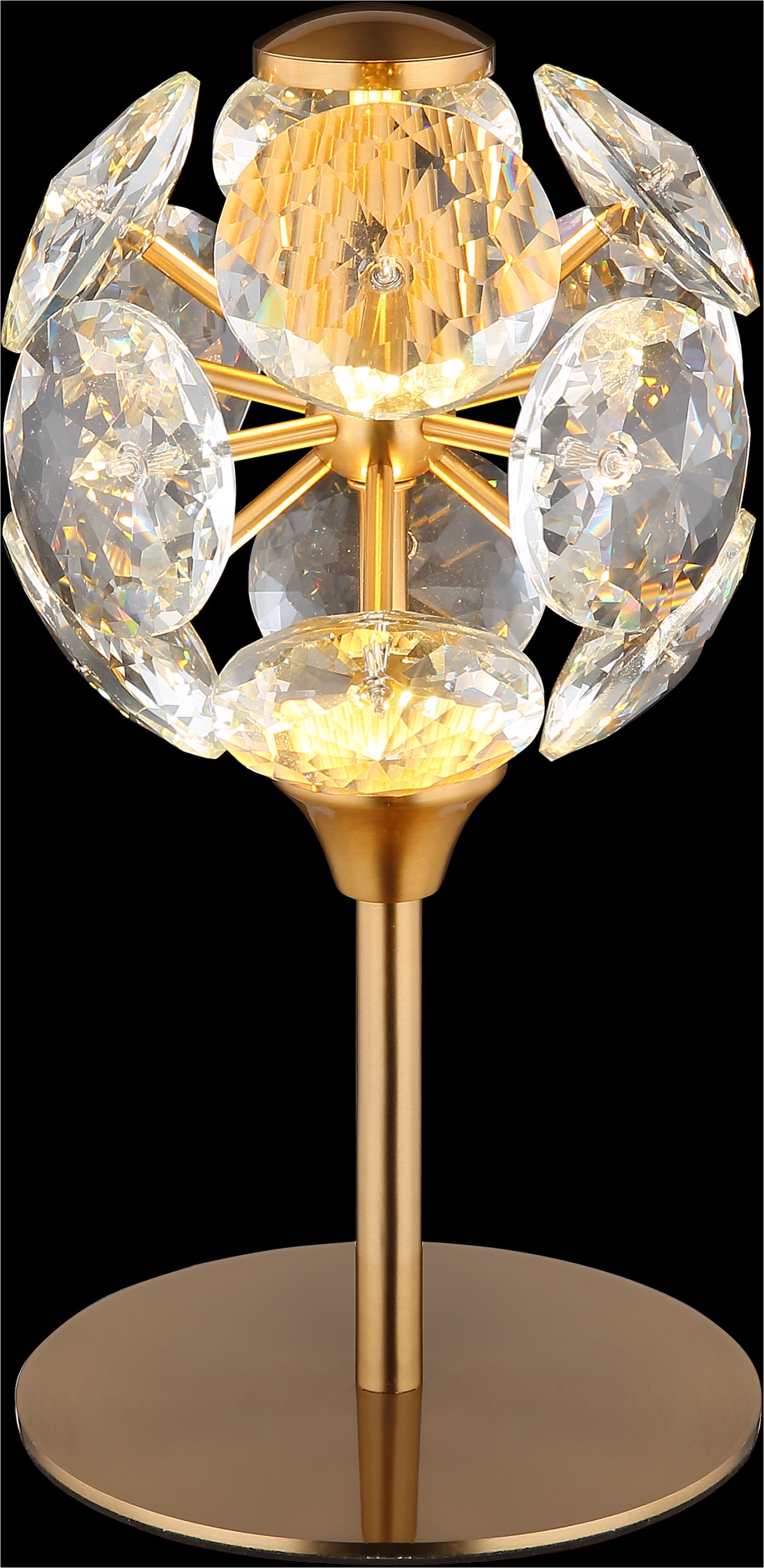 GLOBO LIGHTING LED Tischleuchte »VIRINA«, Leuchtmittel LED-Modul | LED fest integriert, Tischlampe/Kristalle/3000K/Wohnzimmer/Schlafzimmer/Flur