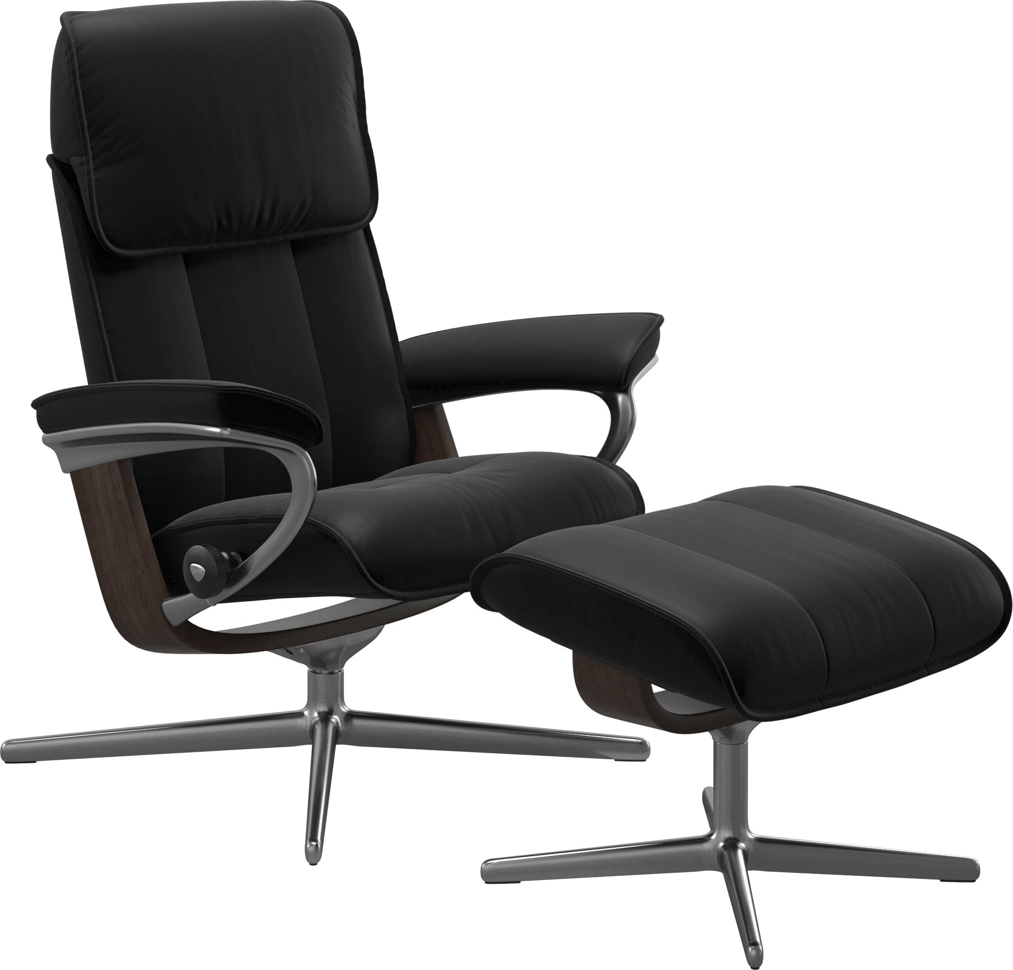 Stressless Relaxsessel "Admiral" mit Cross Base, Größe M & L, Holzakzent Wenge