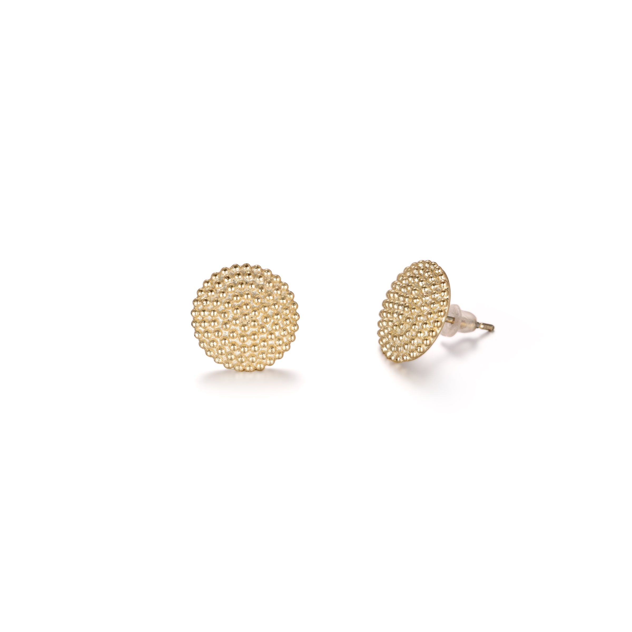 Paar Ohrstecker FIRETTI "Schmuck Geschenk Edelstahl Ohrschmuck Ohrringe Münze Kügelchen", gelbgoldfarben, Ohrringe, Damen, Edelstahl
