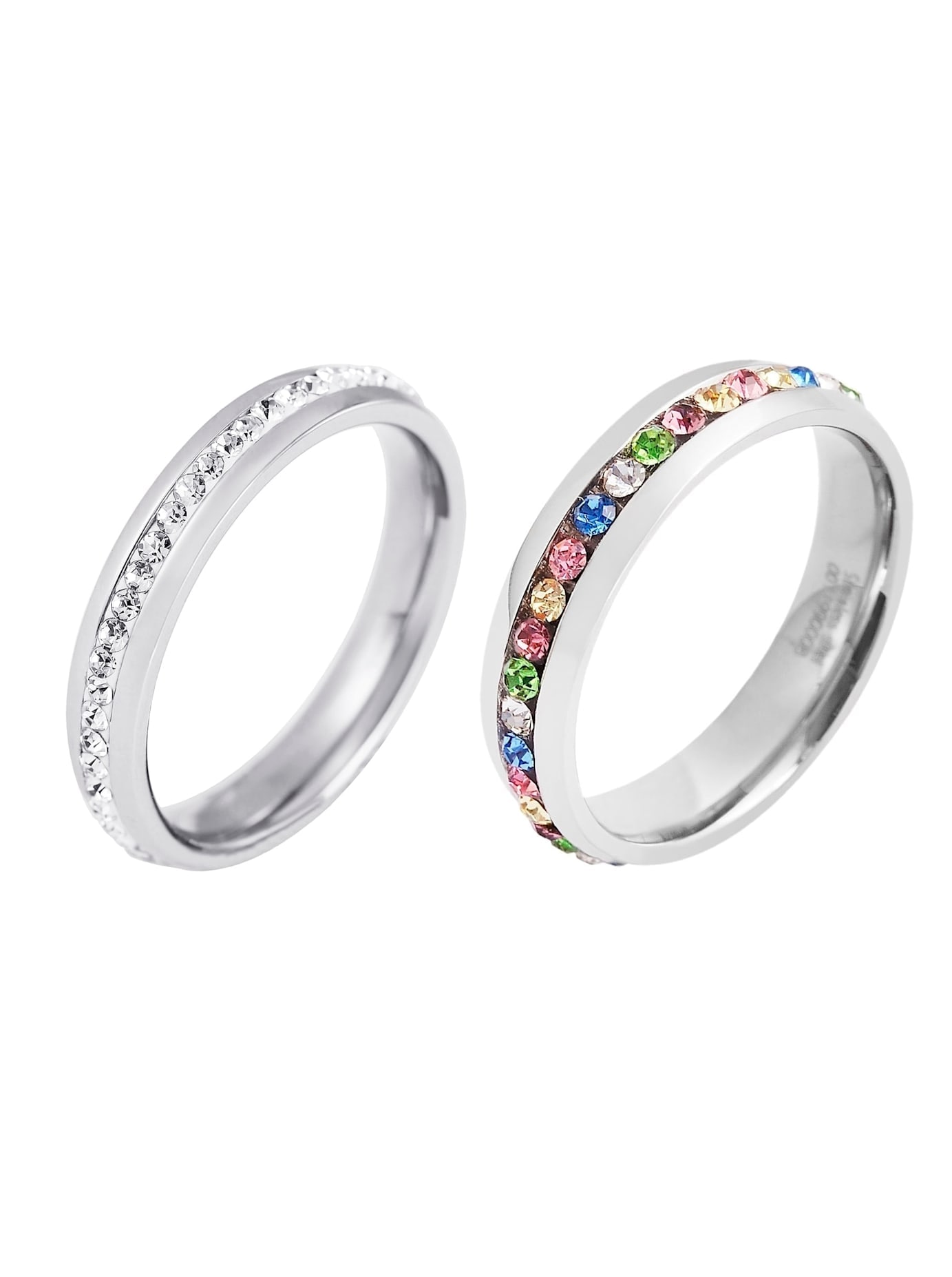 Fingerring LADY Gr. 18, silber (silberfarben), Fingerringe, Damen, 18, Edelstahl, Schmuckset Fingerring