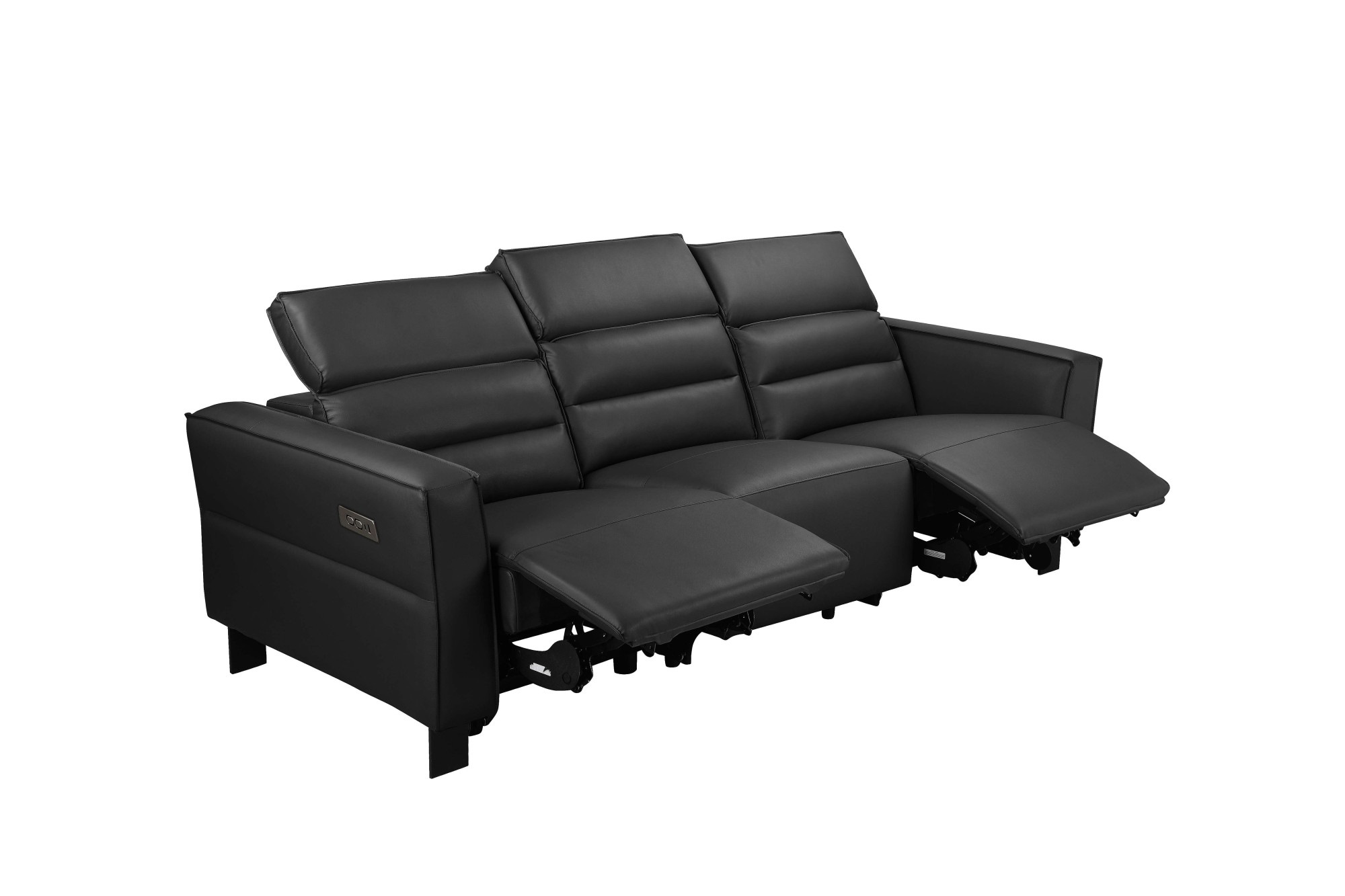 Places of Style 3-Sitzer »Carpari, 224cm, manuelle od. elektrische Relaxfunktion in 2 Sitzen«, mit USB-A/C, Kopfteilverstellung, Echtleder, Kunstleder, Webstoff