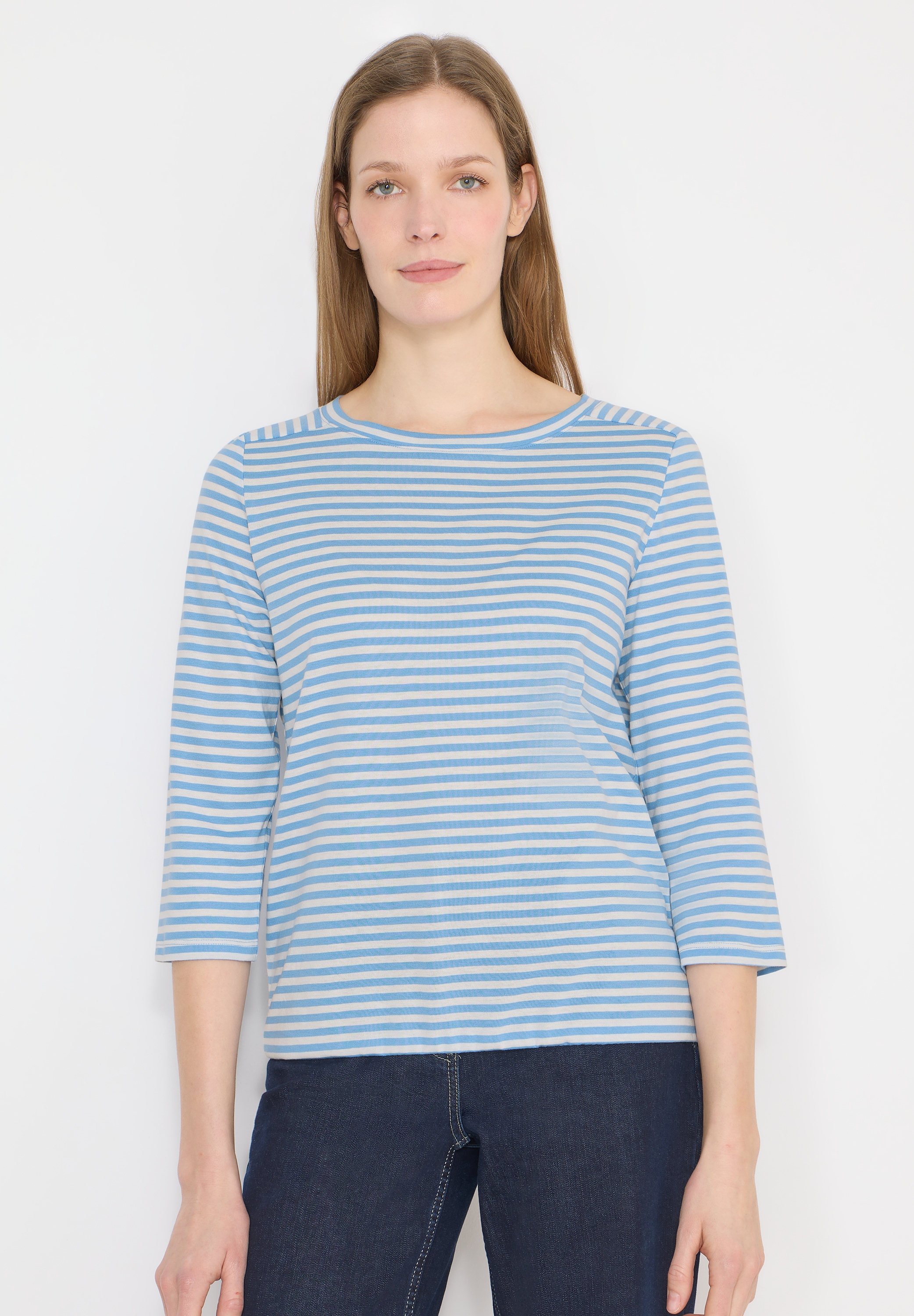 Cecil 3/4-Arm-Shirt mit U-Boot-Ausschnitt