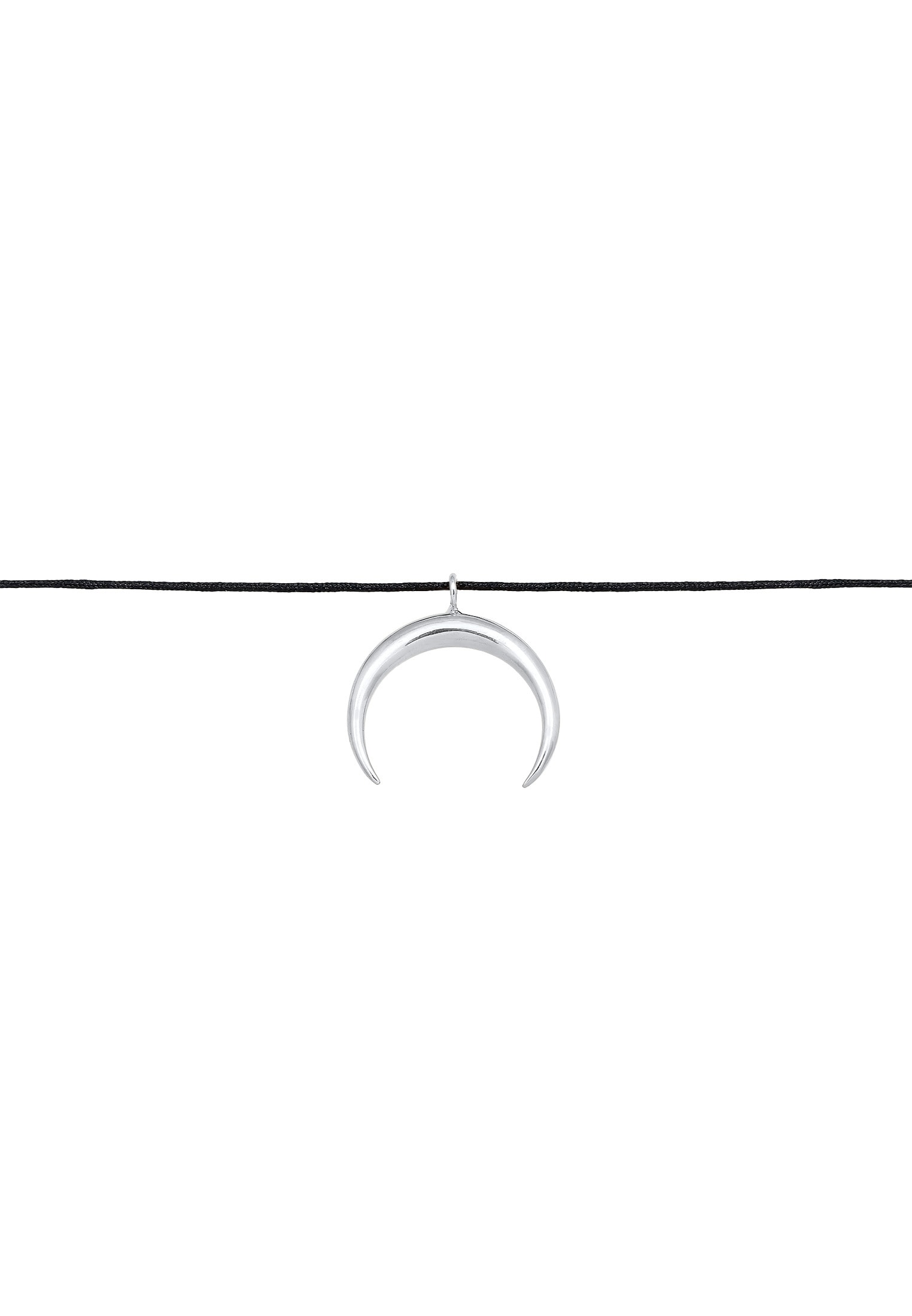 Elli Choker »Halskette Choker Nylon Halbmond Sichel 925 Silber«