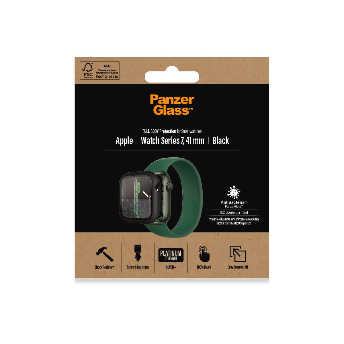 PanzerGlass Displayschutzglas »Full Body«, für Apple Watch 7 41mm-Apple Watch 8 41mm, passend für Apple Watch 7, 8 Series 41mm