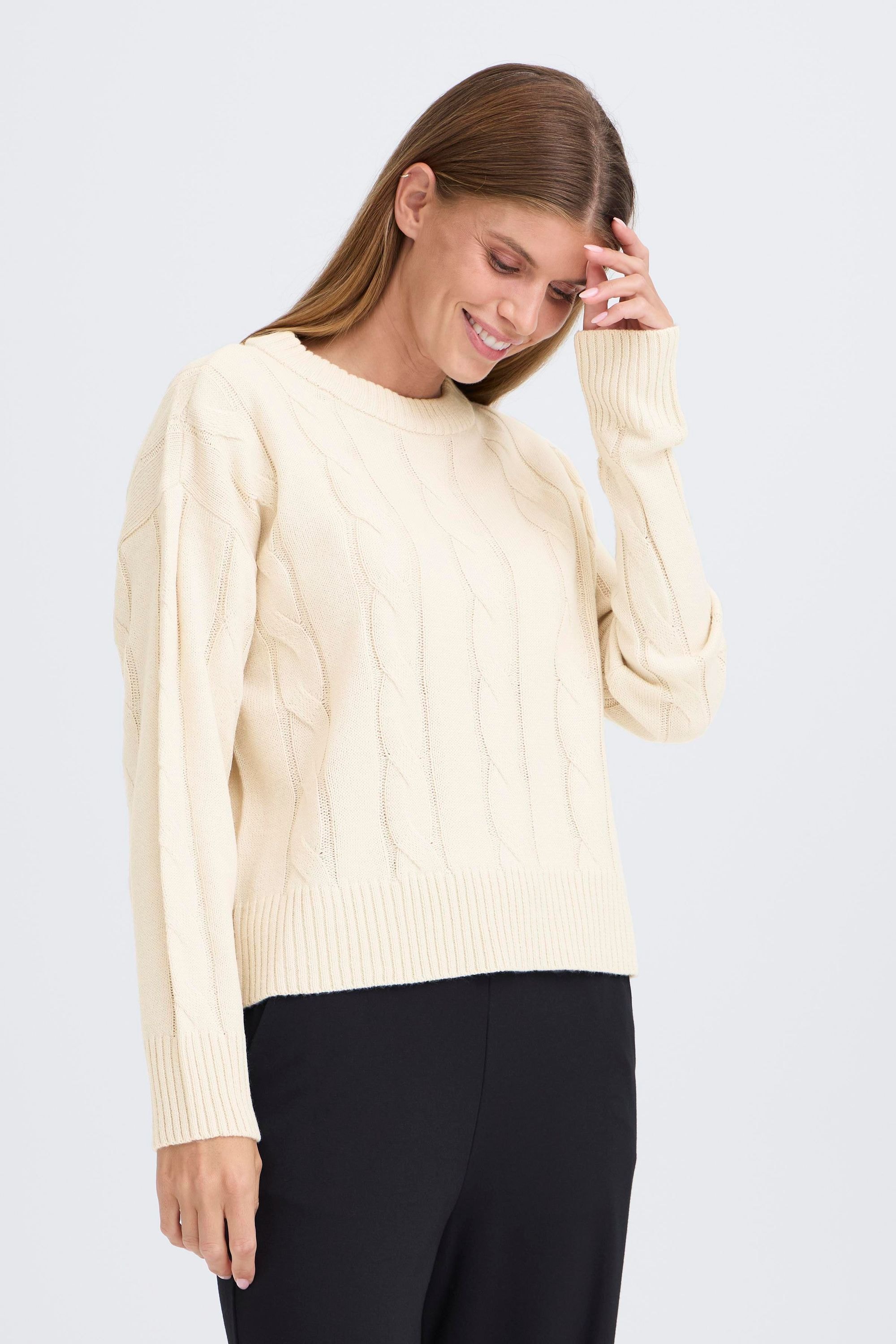 OXMO Strickfleece-Pullover »Strickpullover OXFKIMNI«