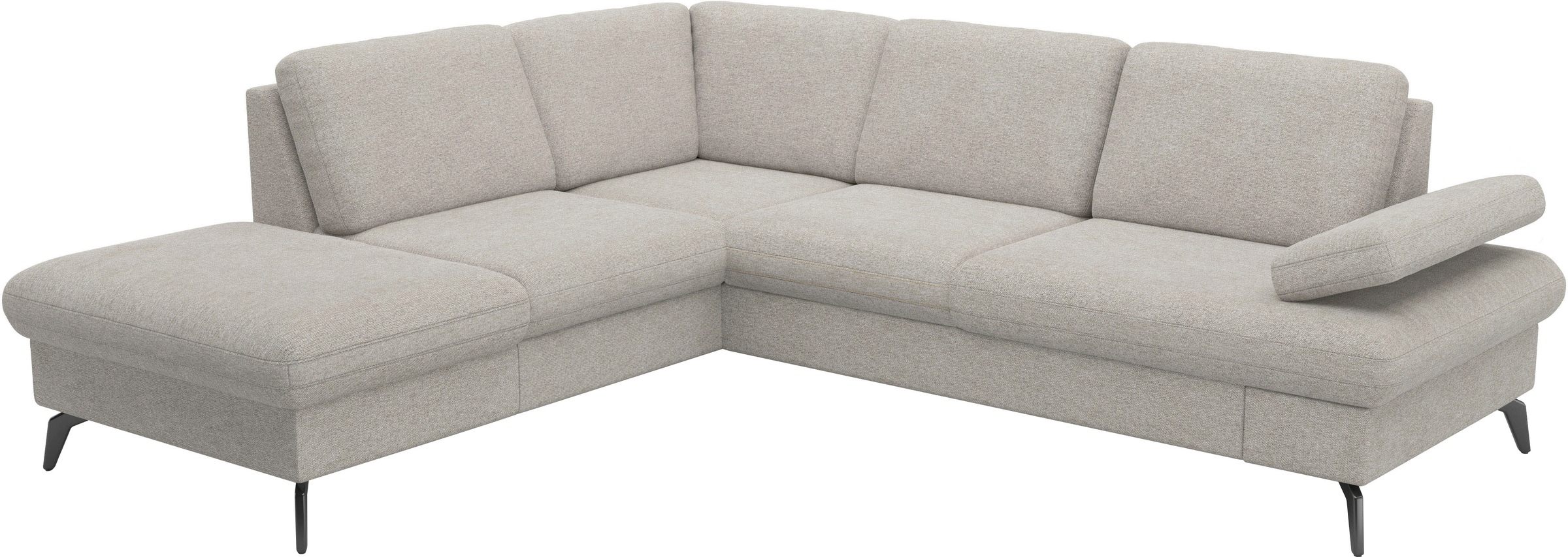 sit&more Ecksofa »Morris Jubi L-Form«, inkl. Armteilfunktion und 1 Zierkissen, wahlweise mit Bettfunktion