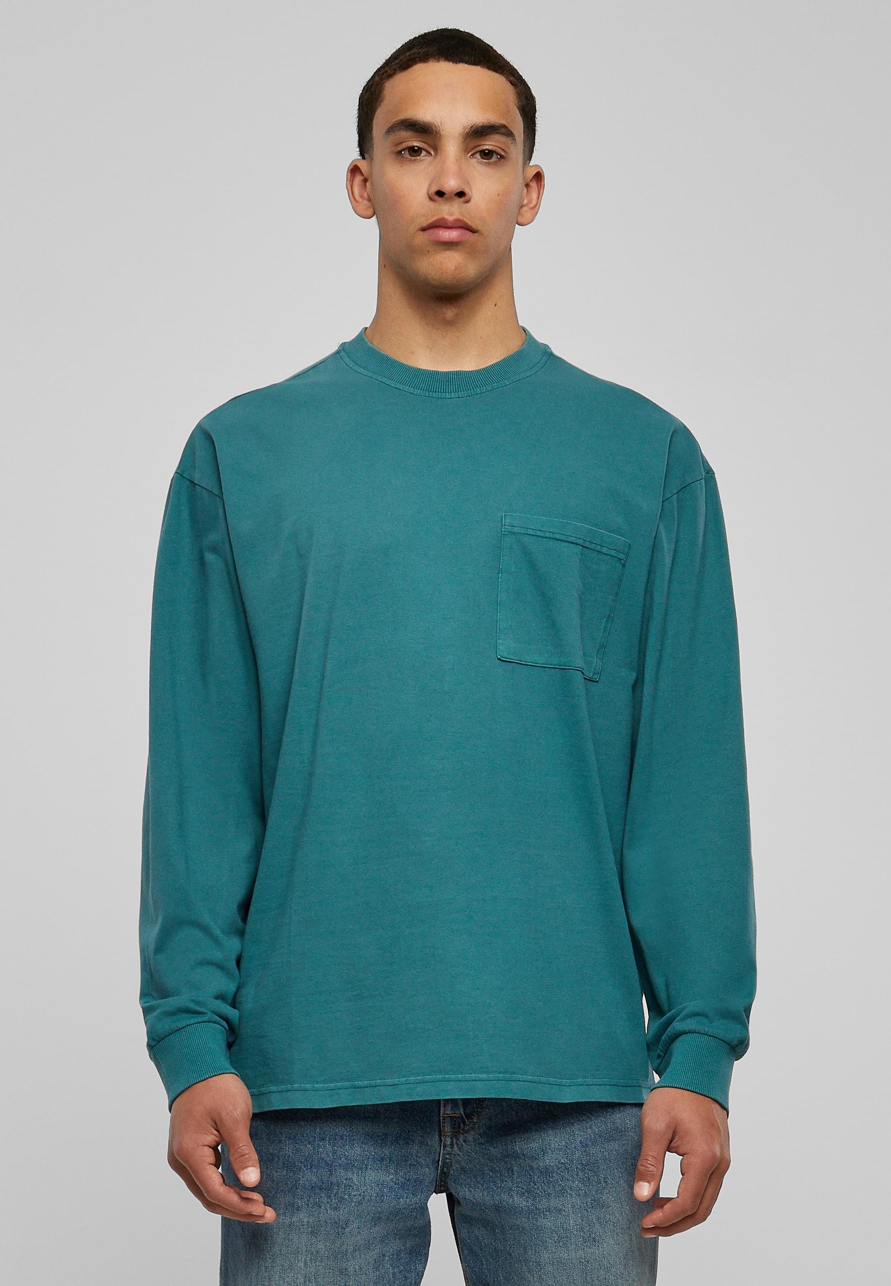 URBAN CLASSICS Longsleeve »Urban Classics Herren Pigment Dyed Pocket Longsleeve«, (1 tlg.)