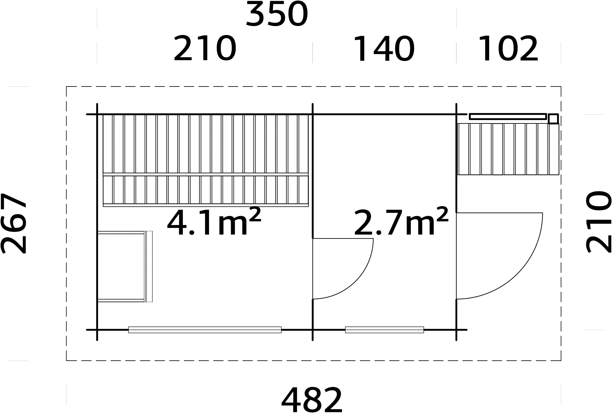 Palmako Sauna »Sanna 6,8 m²«