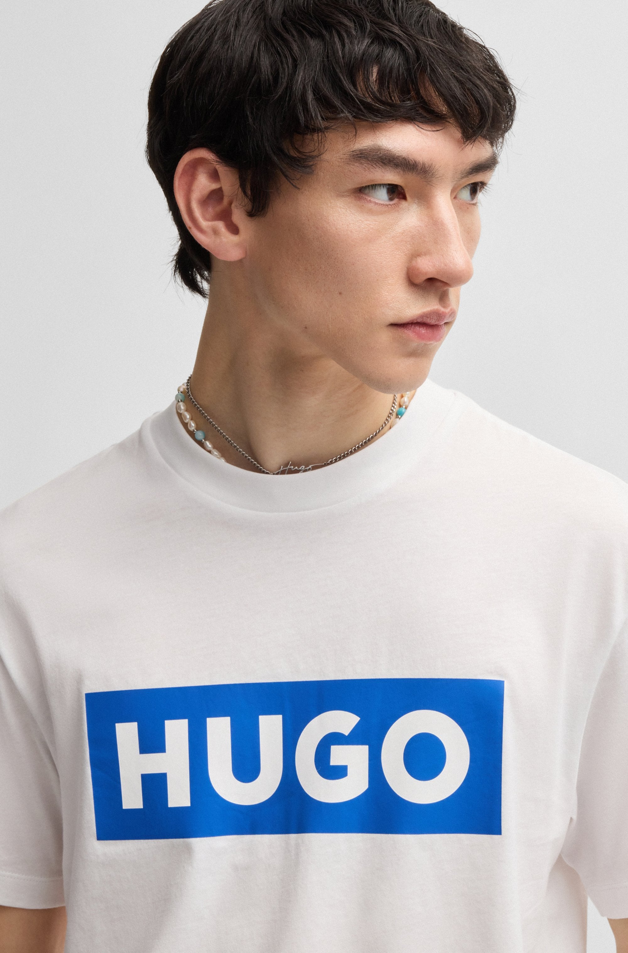 HUGO Blue T-Shirt »Nico«, mit großem Logo-Print, Unisex
