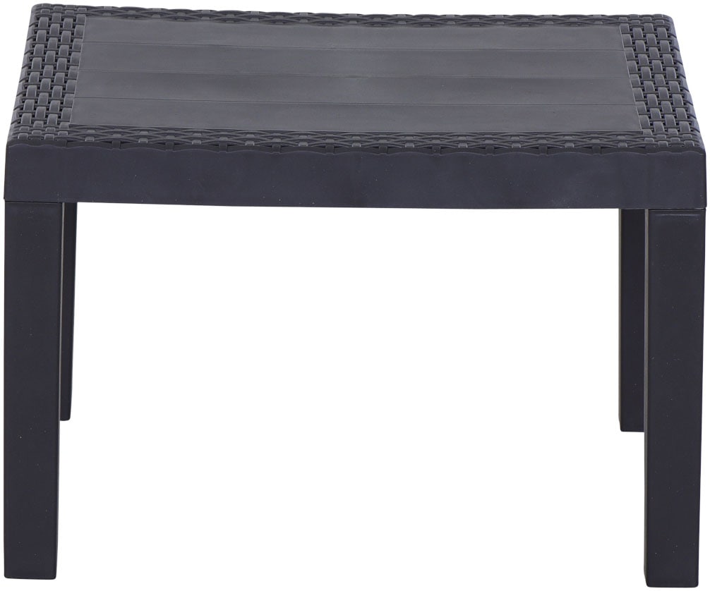 Progarden Balkonset »Kraka« Set, 3 tlg. anthrazit, inkl. Kissen, Outdoor Kunststoff-Lounge-Set