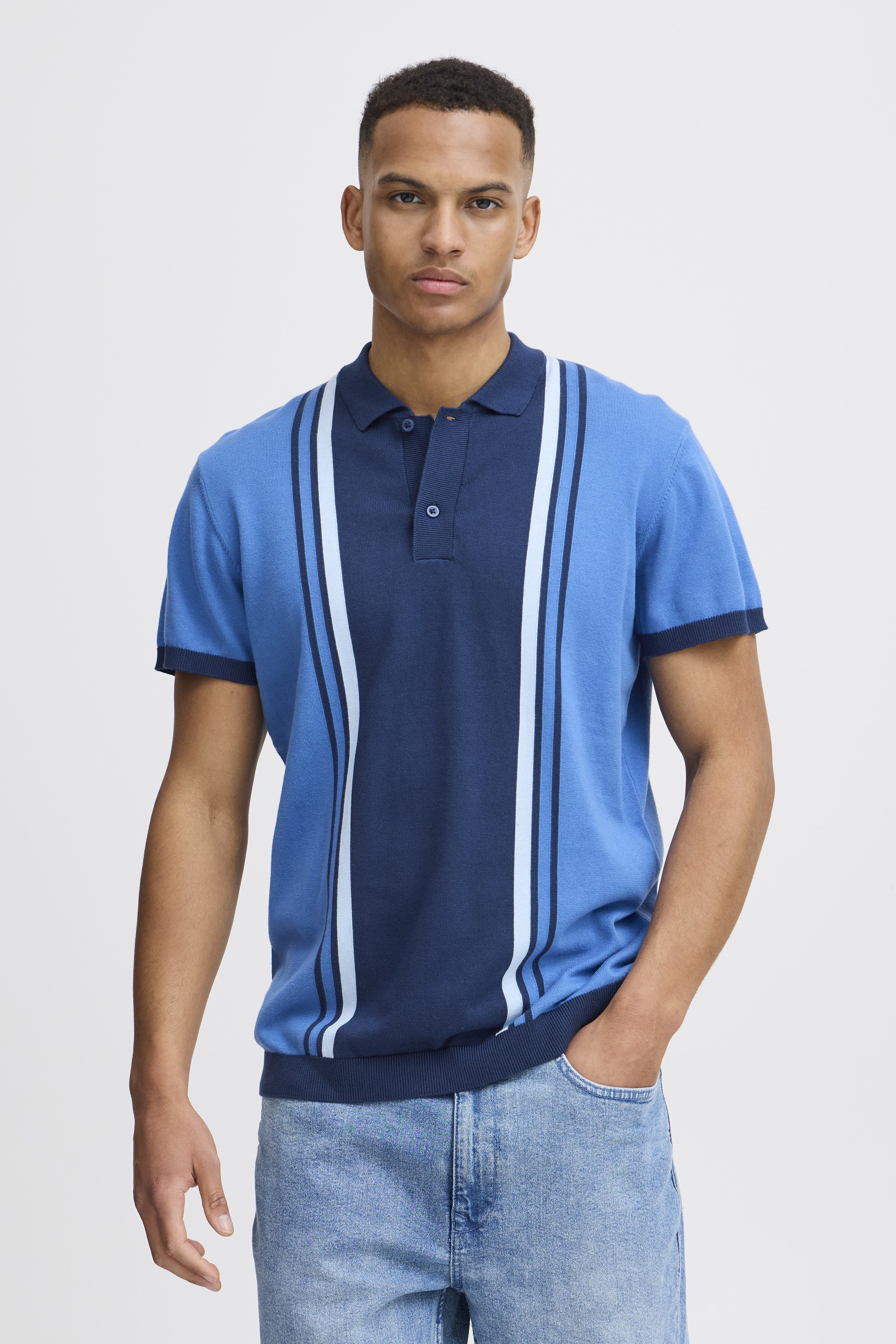 Poloshirt BLEND "Poloshirt BHPolo", Herren, Gr. M, blau (marineblaus), Obermaterial: 100% Baumwolle CO., Shirts 5