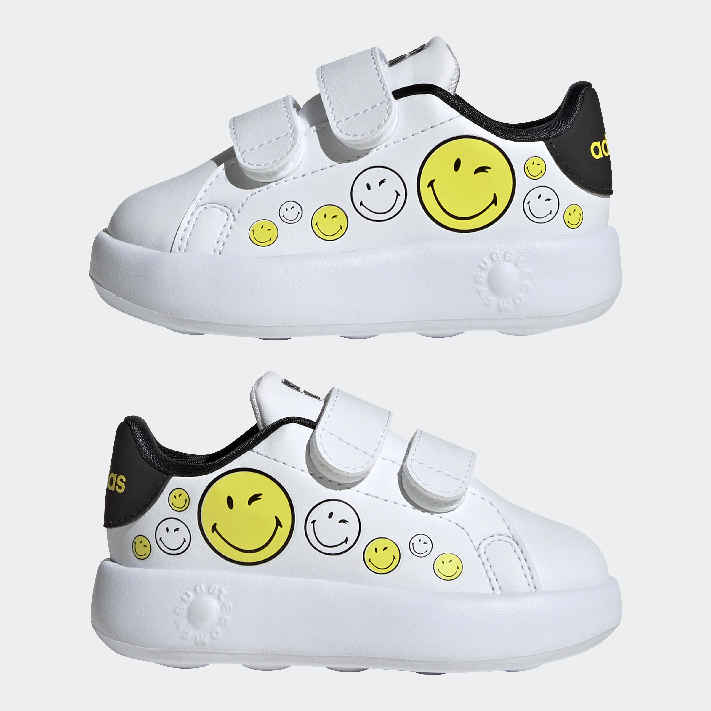 adidas Sportswear Klettschuh »ADIDAS SMILEY ADVANTAGE KIDS«, Design auf den Spuren des adidas Stan Smith, für Kinder