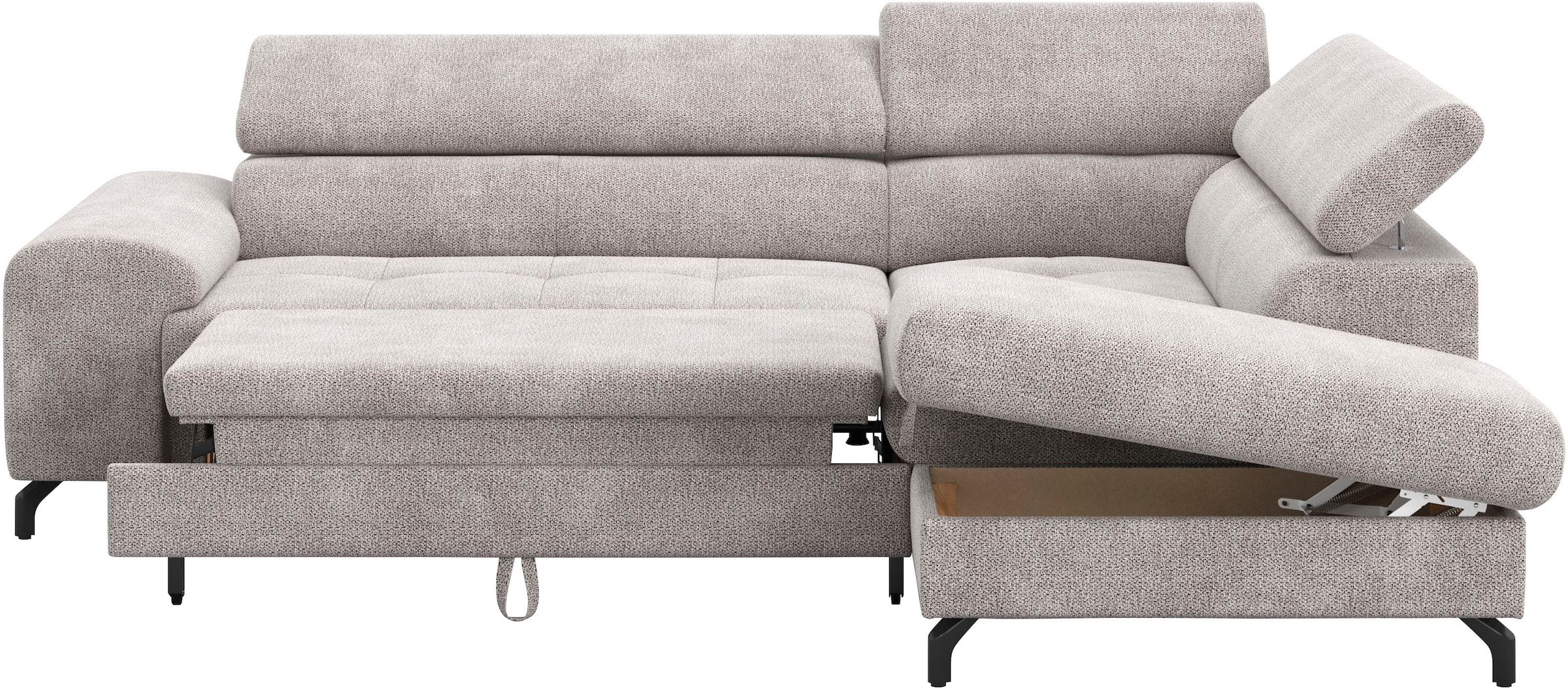 COTTA Ecksofa »Aura L-Form«, mit Schlaffunktion, Bettkasten und Kopfteilverstellung