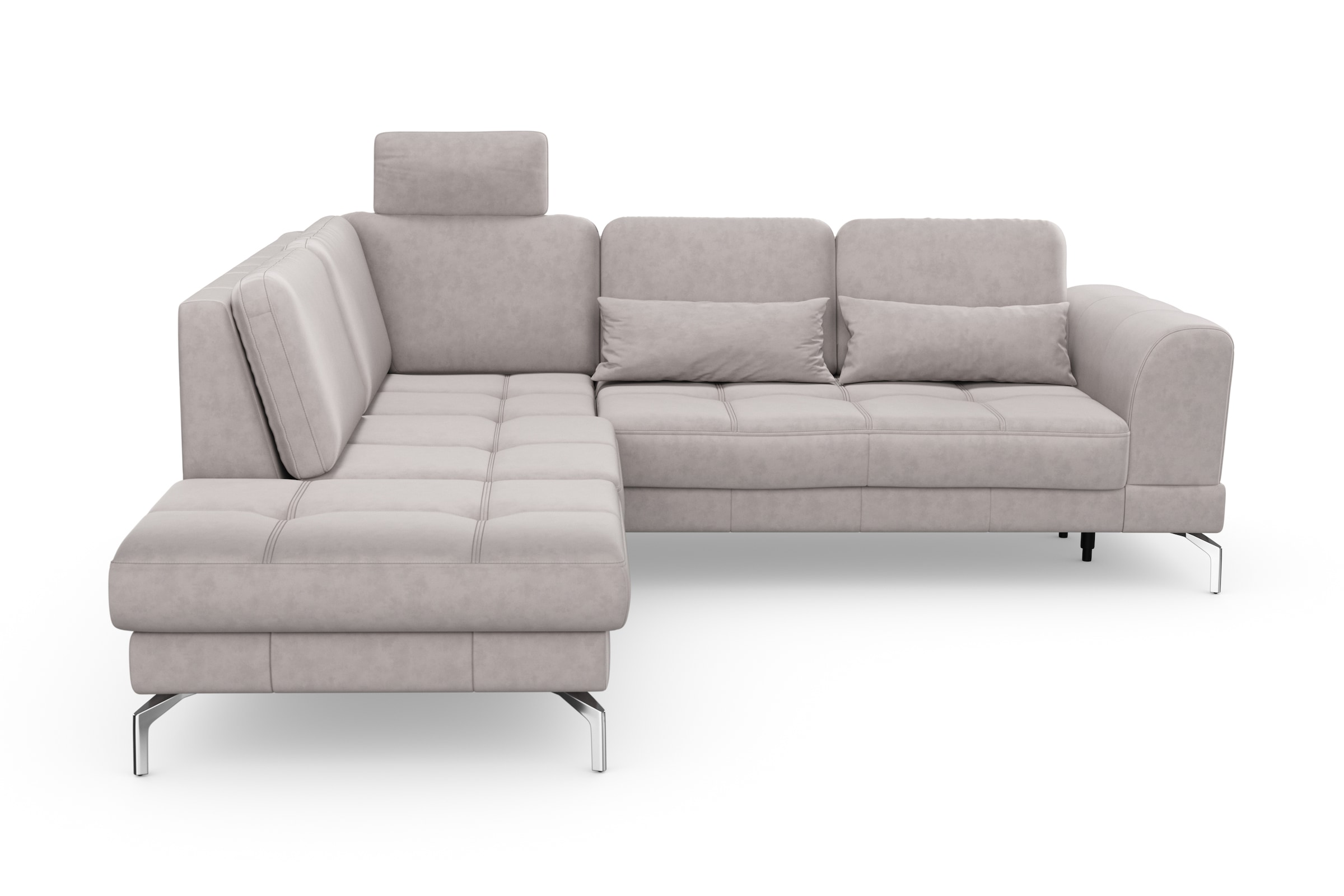 sit&more Ecksofa »Bendigo L-Form«, inklusive Sitztiefenverstellung, Bodenfreiheit 15 cm, in 2 Fußfarben